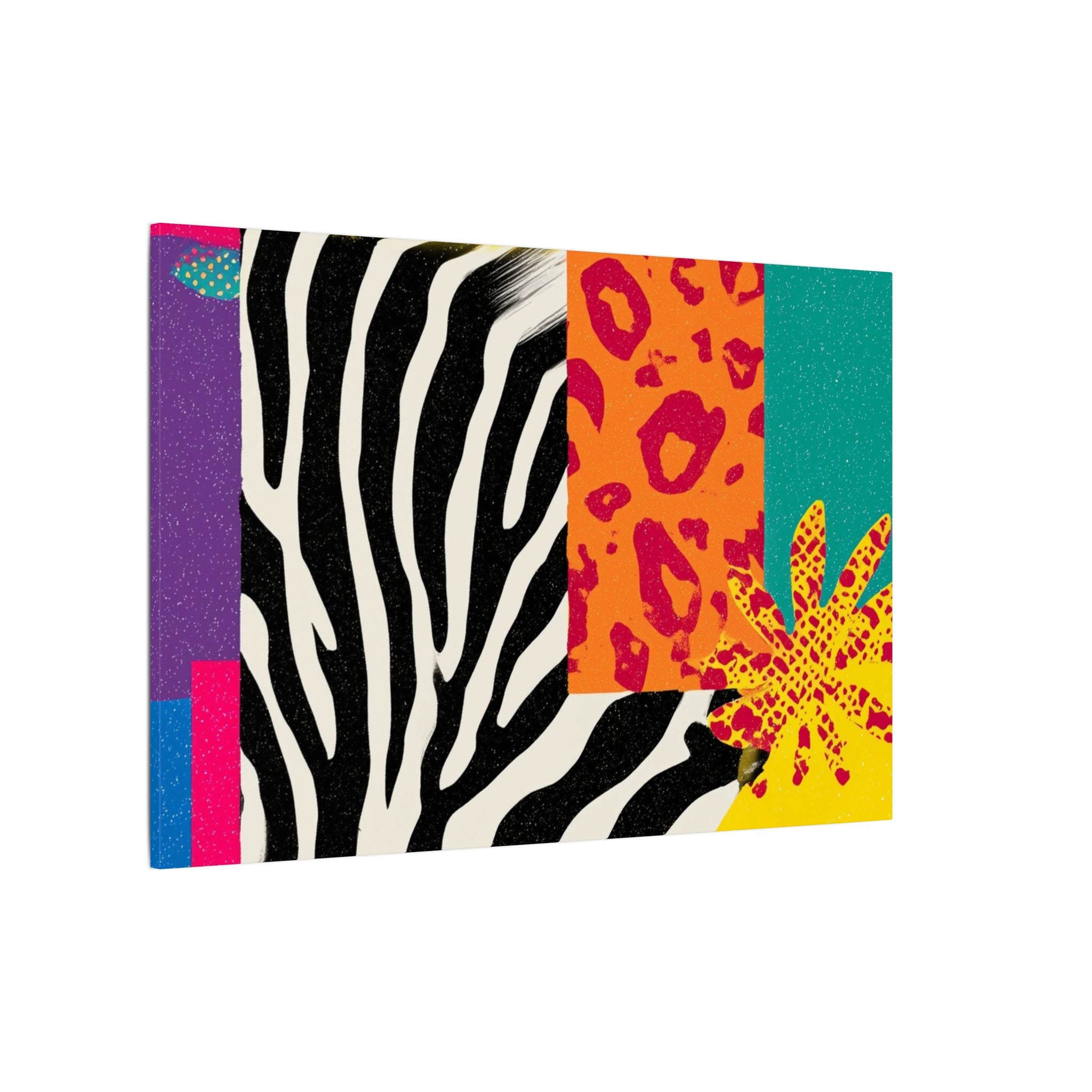 Copy of Pop Geometry: Zebra Leopard Fusion, Geometric Color Block, Modern Abstract Design   |   Custom Orders Accepted