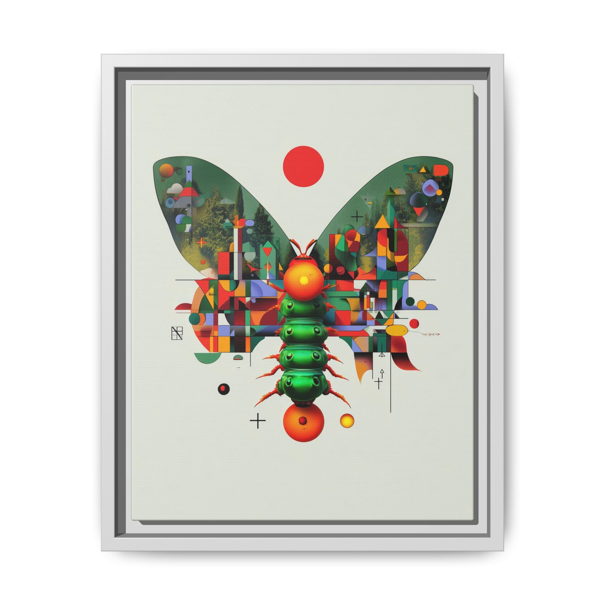 Digital Butterfly Framed Print, Cubist Architectural Abstraction   |  Personalized & Custom Orders Available