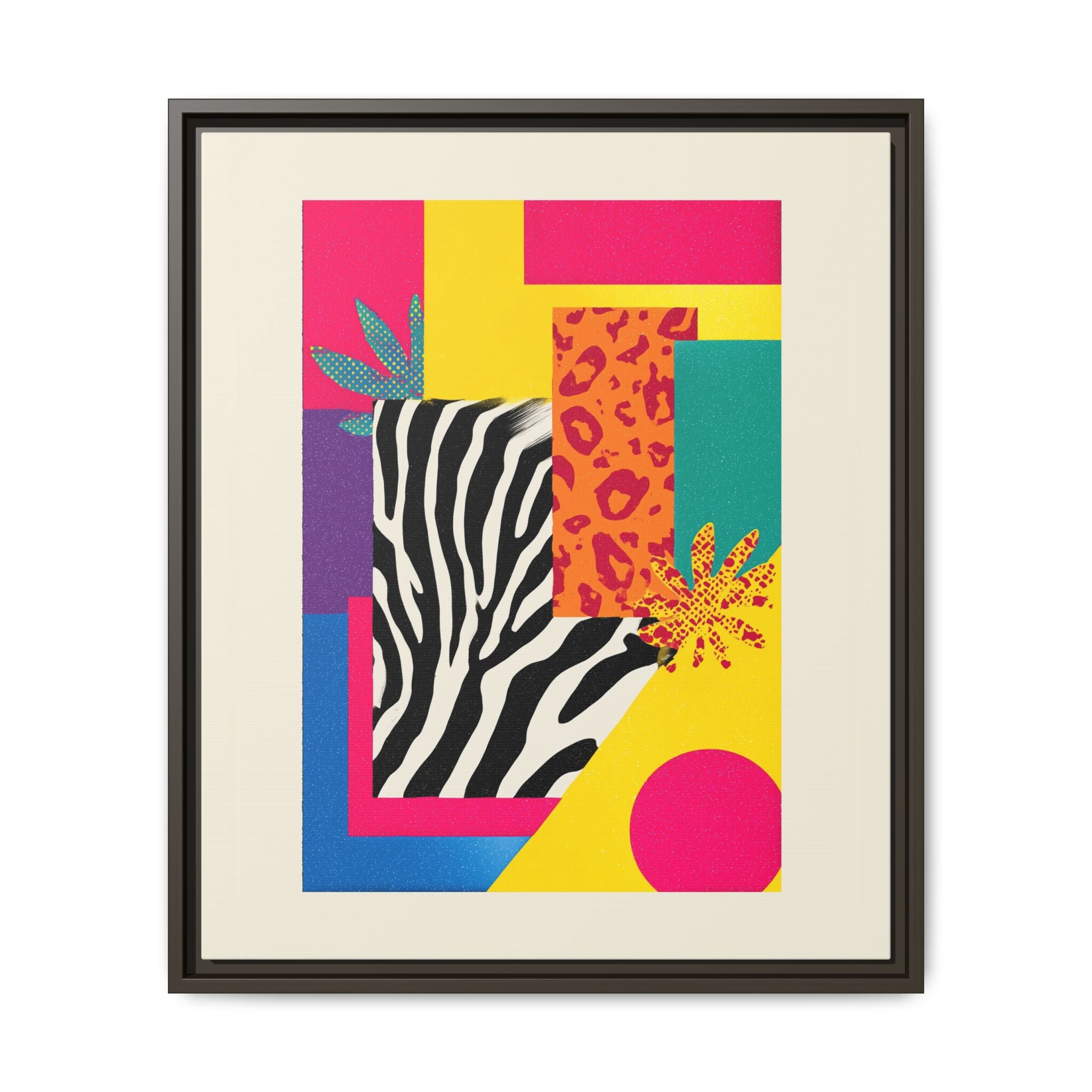 Zebra Stripes & Leopard Spots: 80s Pop Art Design, Memphis Style Graphic, Geometric Color Block Pattern   |   Custom Orders Accepted