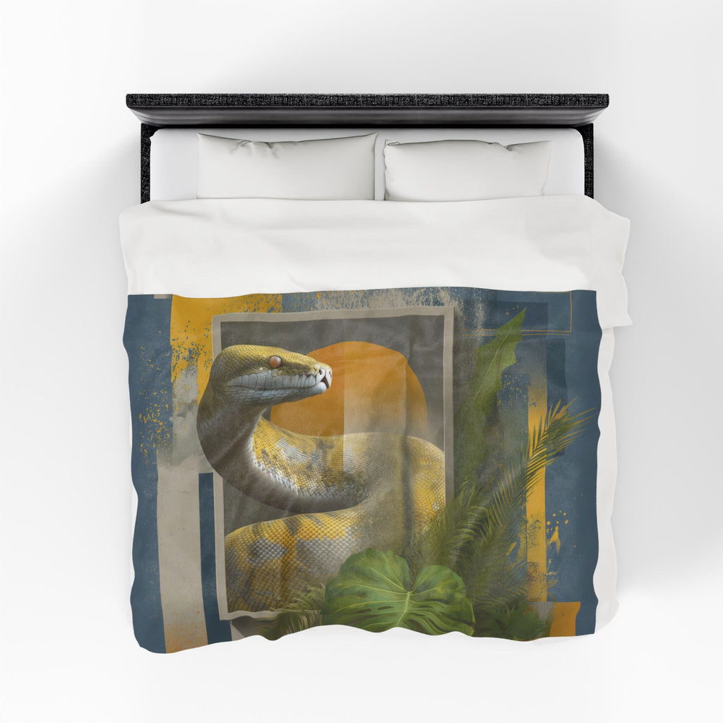 Serpent's Geometry: Tropical Scales in Digital Abstract, Contemporary Wildlife Art   |    Custom Orders Available