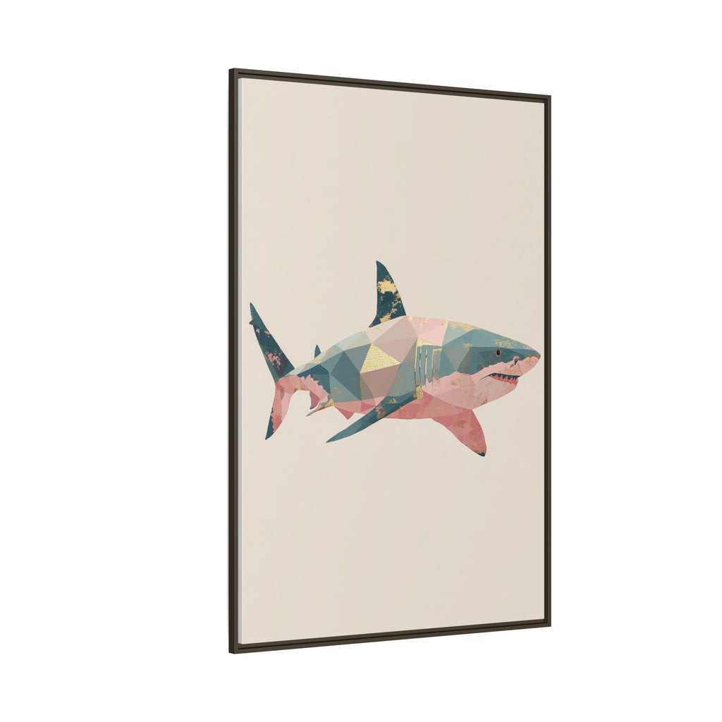 Geometric Shark Spectrum: Polygonal Marine Predator, Abstract Metallic Design   |  Personalized & Custom Orders Available