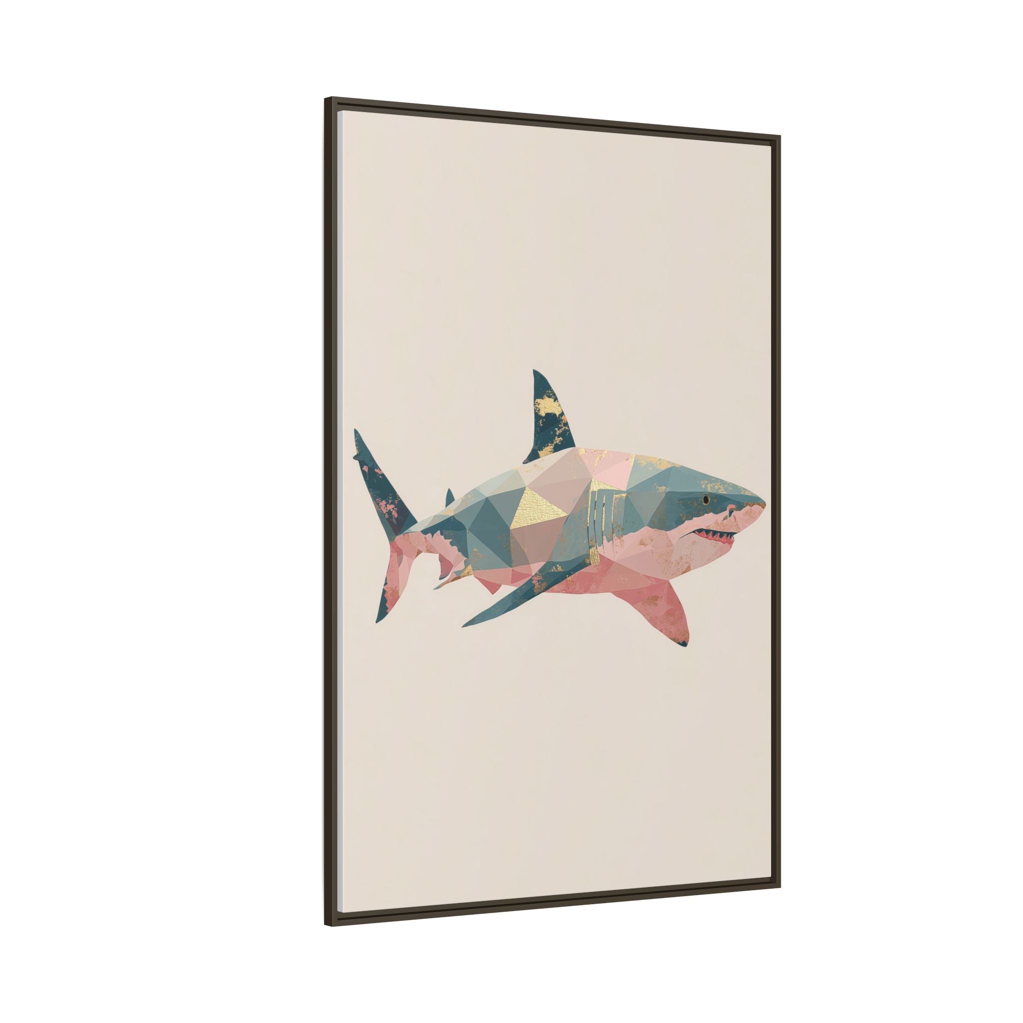 Geometric Shark Spectrum: Polygonal Marine Predator, Abstract Metallic Design   |  Personalized & Custom Orders Available