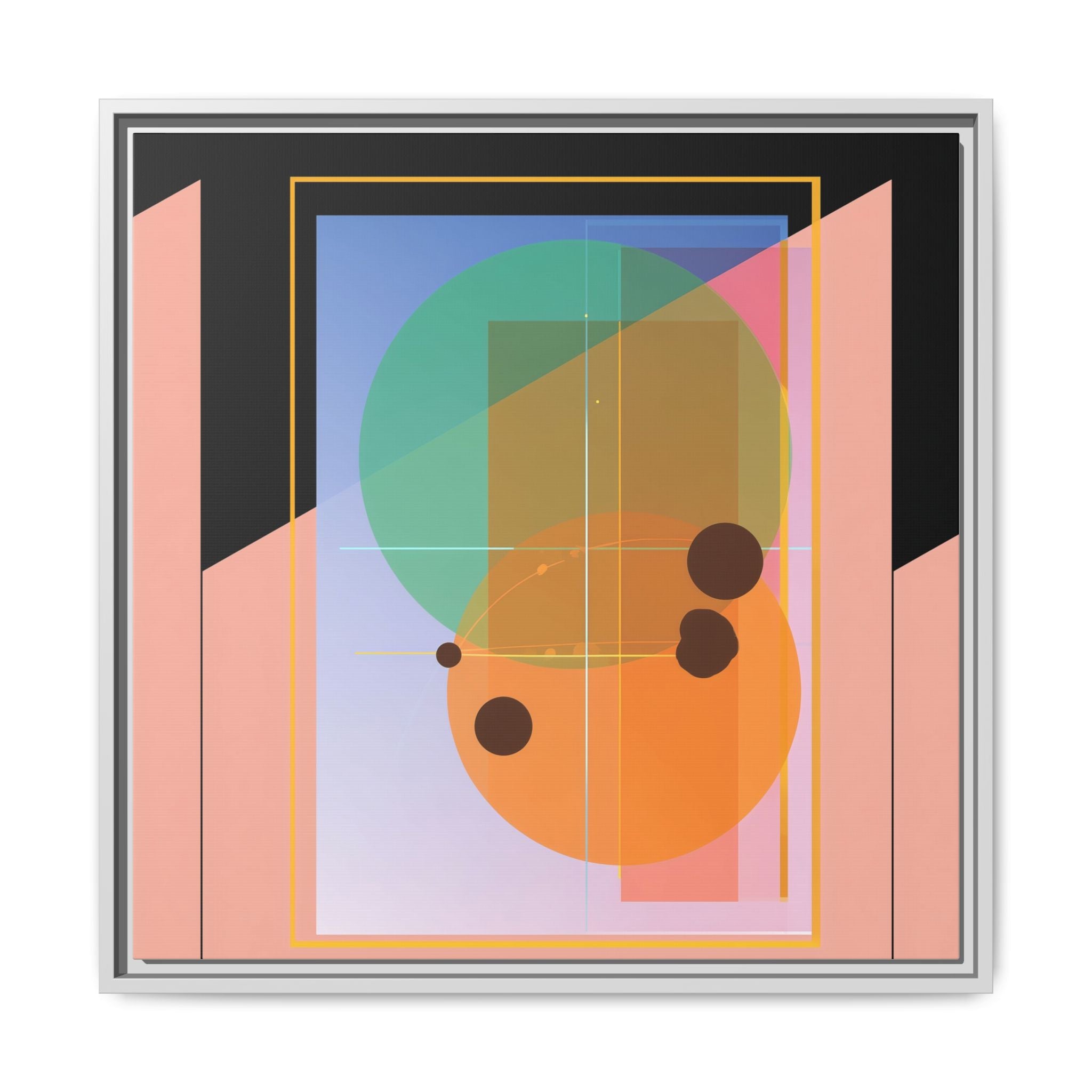 Geometric Harmony: Abstract Composition, Overlapping Shapes, Precision Design   |   Custom Orders Accepted