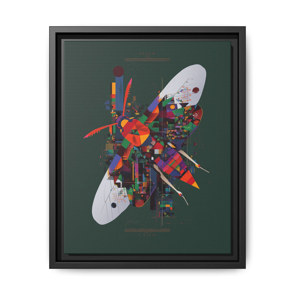 Geometric Metamorphosis Framed Print: Urban Nature Mosaic, Abstract Butterfly Fragments   |  Personalized & Custom Orders Available