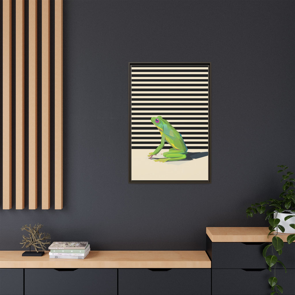 Geometric Frog Persona: Modern Wildlife Illustration, Vibrant Graphic Design   |  Personalized & Custom Orders Available