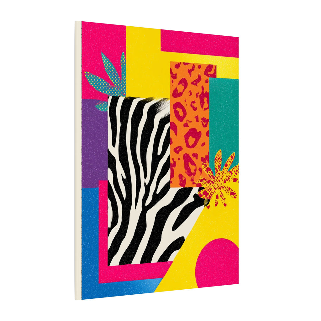 Pop Geometry: Zebra Leopard Fusion, Geometric Color Block, Modern Abstract Design   |   Custom Orders Accepted