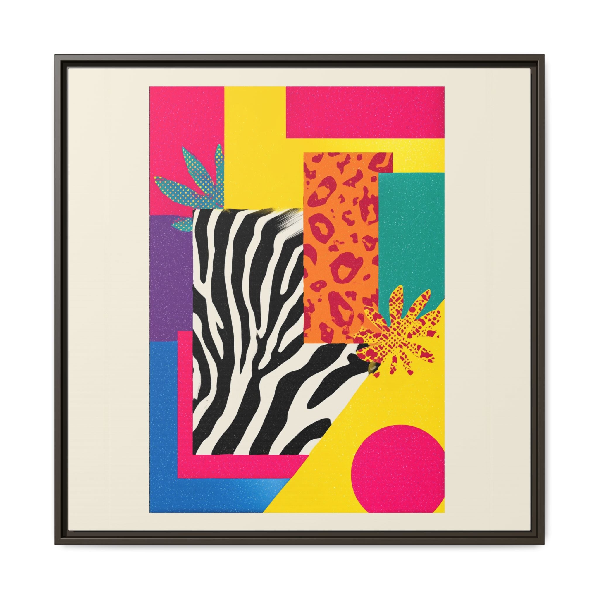 Zebra Stripes & Leopard Spots: 80s Pop Art Design, Memphis Style Graphic, Geometric Color Block Pattern   |   Custom Orders Accepted