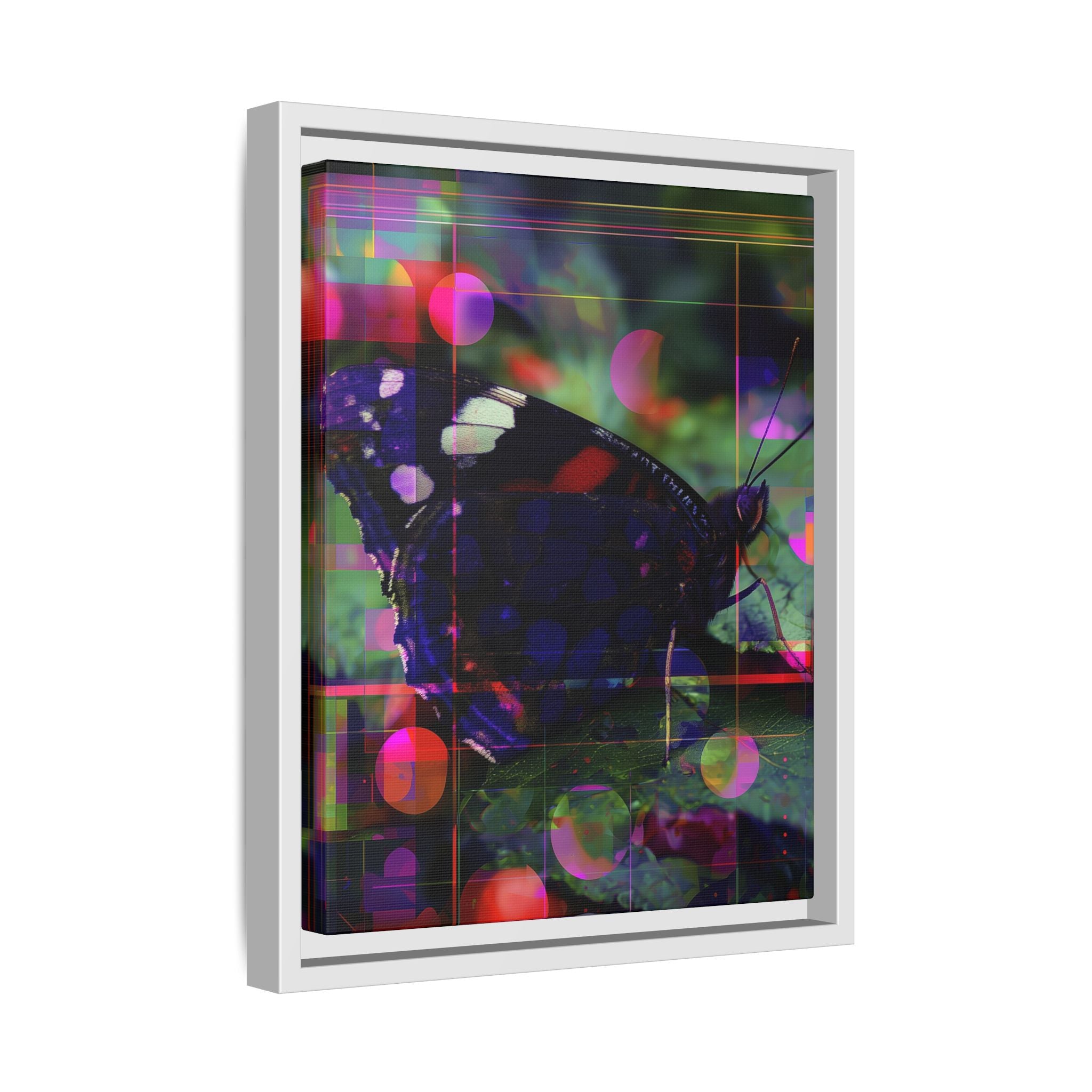 Geometric Butterfly Framed Print: Digital Glitch Butterfly Art, Geometric Nature Photography   |  Personalized & Custom Orders Available