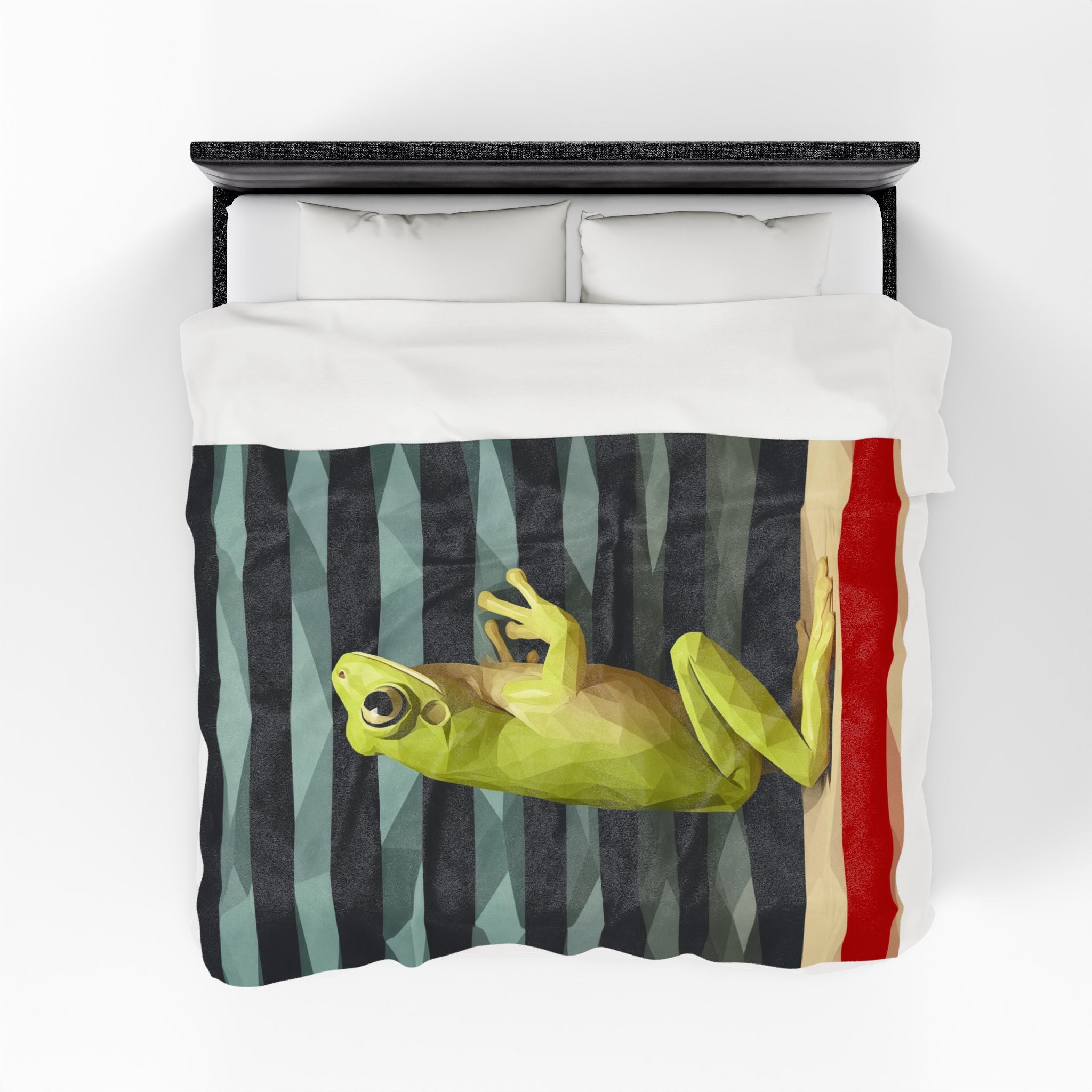 Amphibian Geometry: Low-Poly Frog Portrait, Triangular Wildlife Art   |    Custom Orders Available