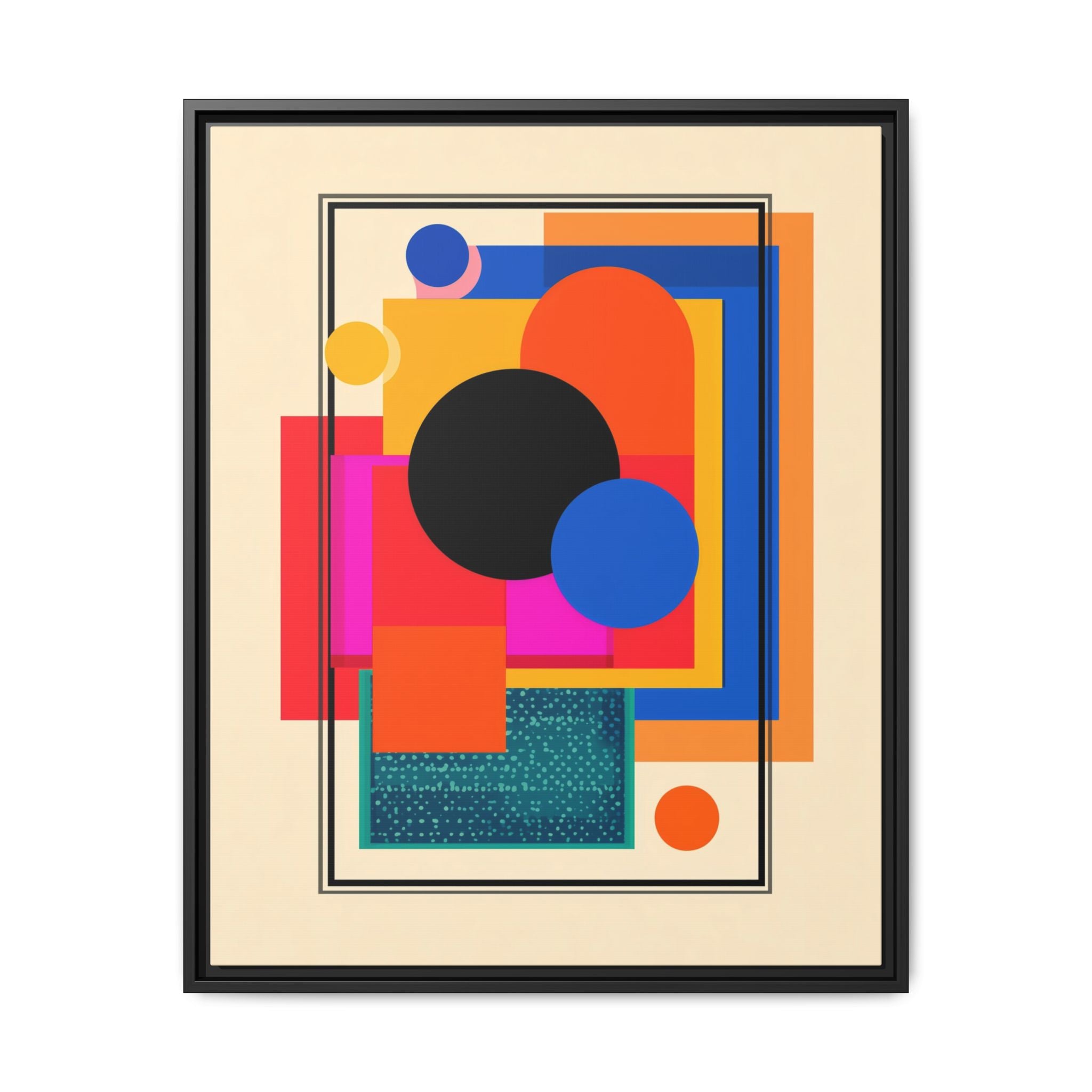 Geometric Harmony: Abstract Color Blocks, Mid-Century Modern Design, Minimalist Art Composition   |   Custom Orders Accepted