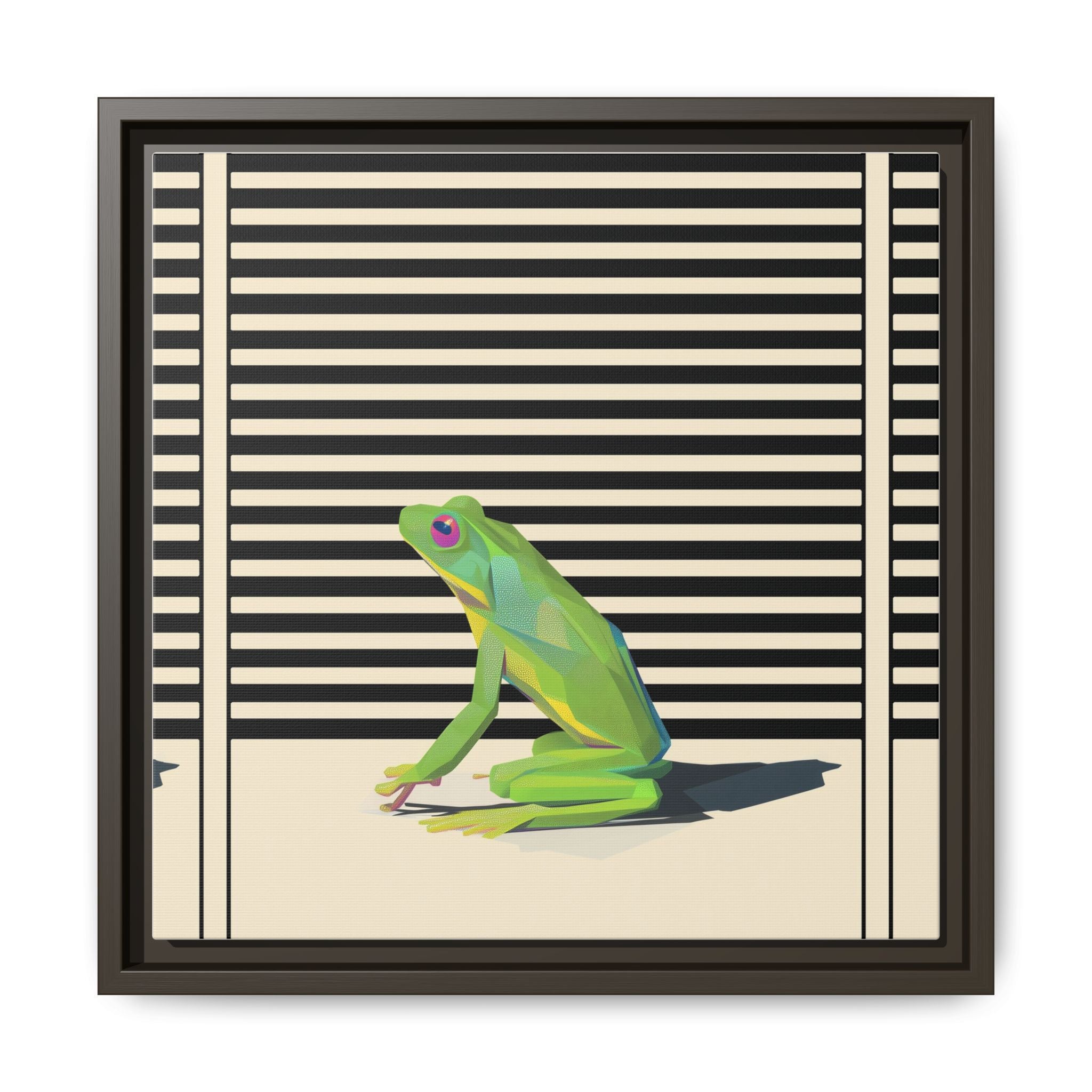 Geometric Frog Persona: Modern Wildlife Illustration, Vibrant Graphic Design   |  Personalized & Custom Orders Available