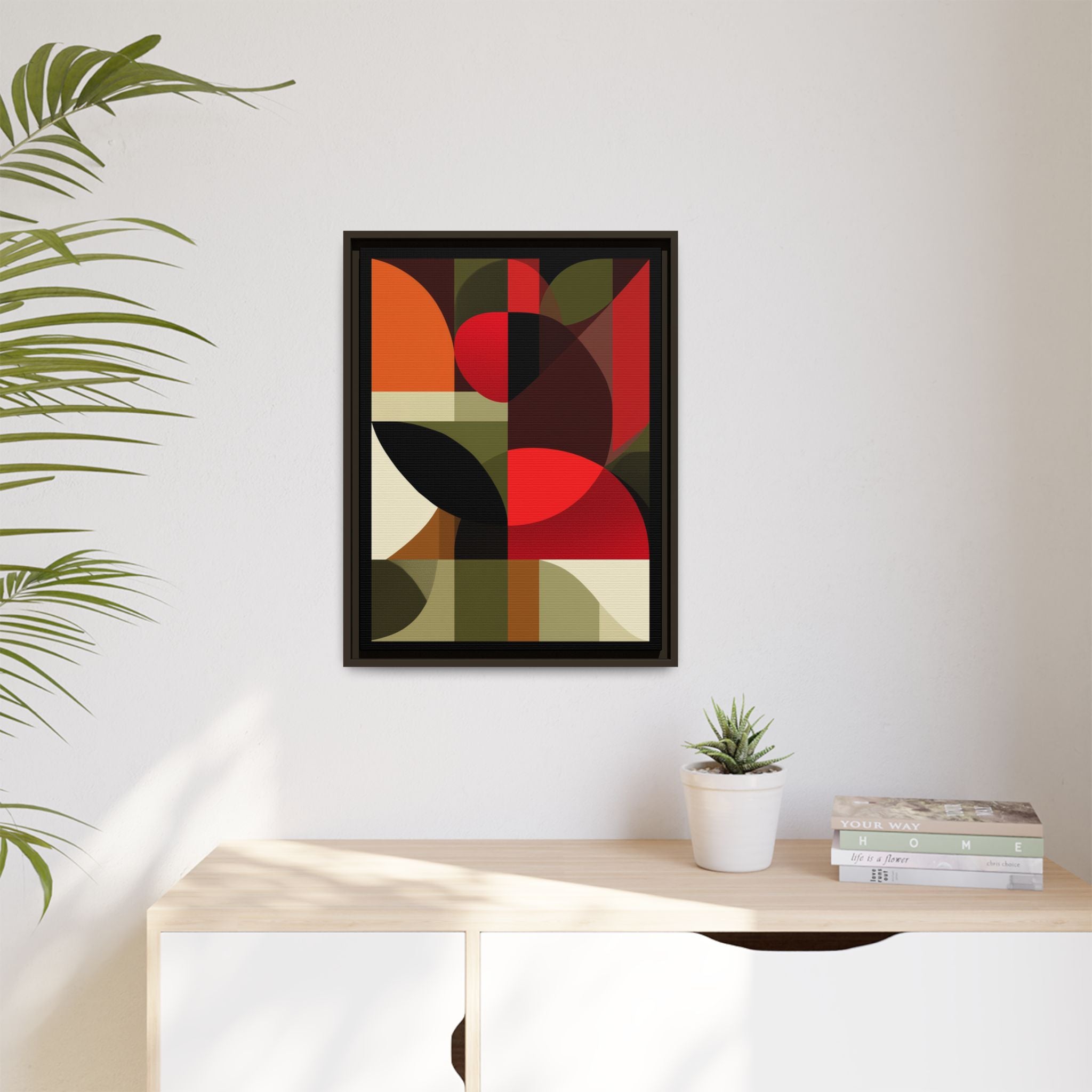 Geometric Fusion: Modern Abstract Composition, Cubist Color Blocks, Architectural Form Harmony   |   Custom Orders Accepted