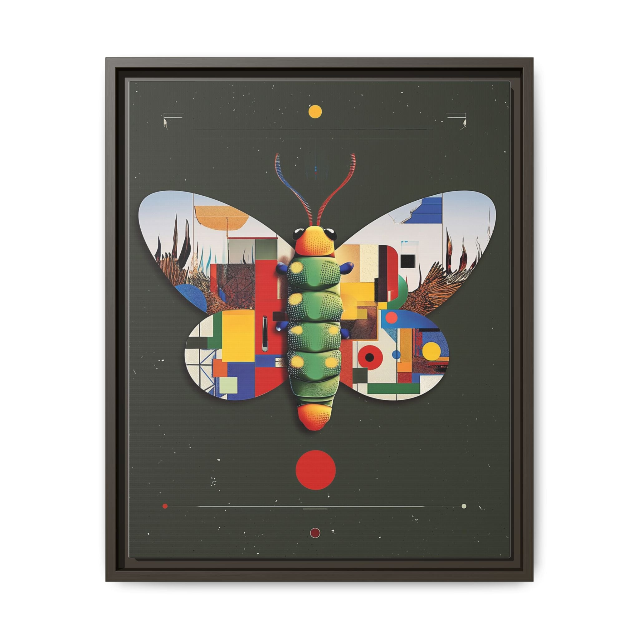 Geometric Butterfly: Bauhaus Digital Mosaic, Technological Nature Composition   |    Custom Orders Available