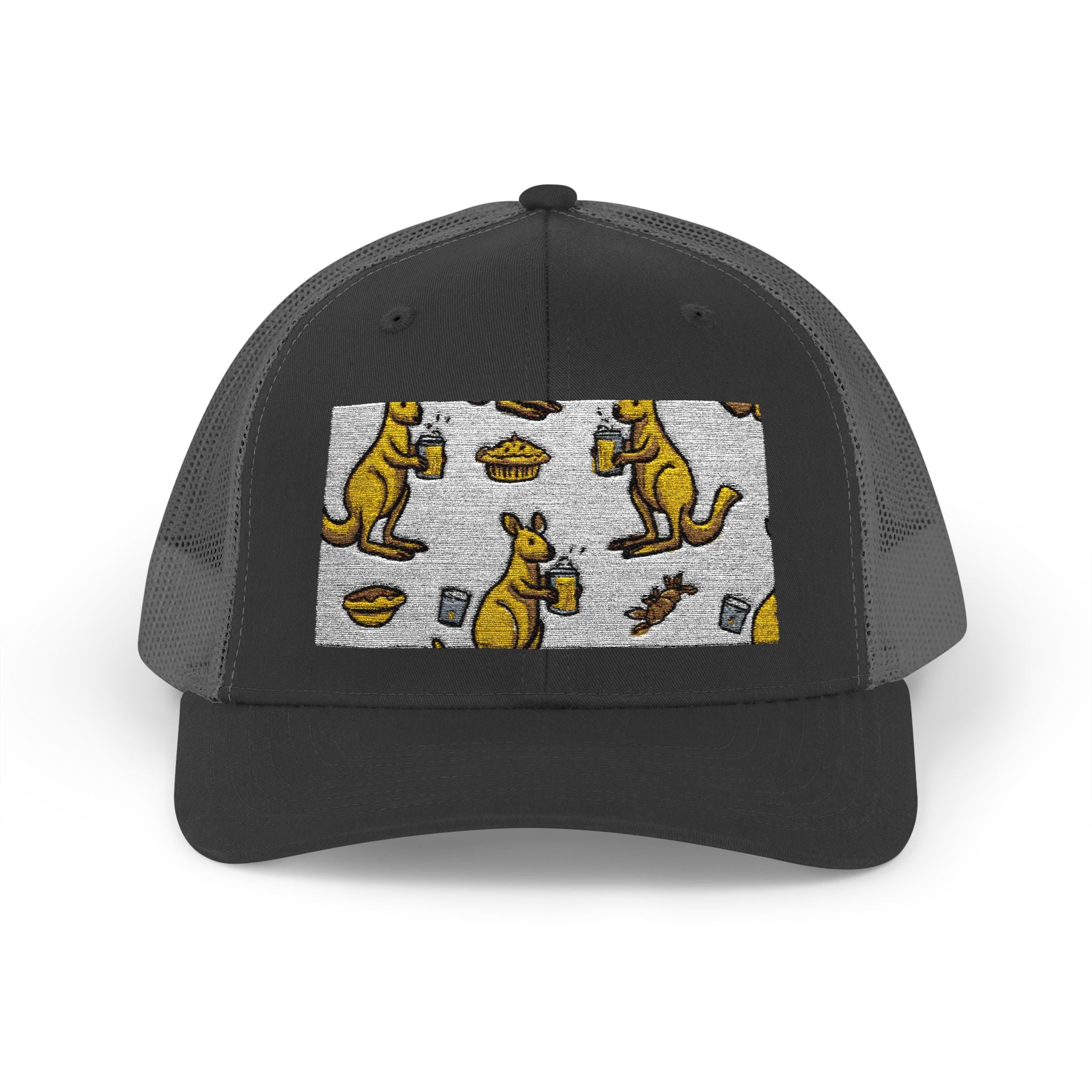 Kangaroo Pattern Snapback Cap, Fun Trucker Hat, Casual Summer Accessory, Gift for Animal Lovers, Unique Outdoor Wear