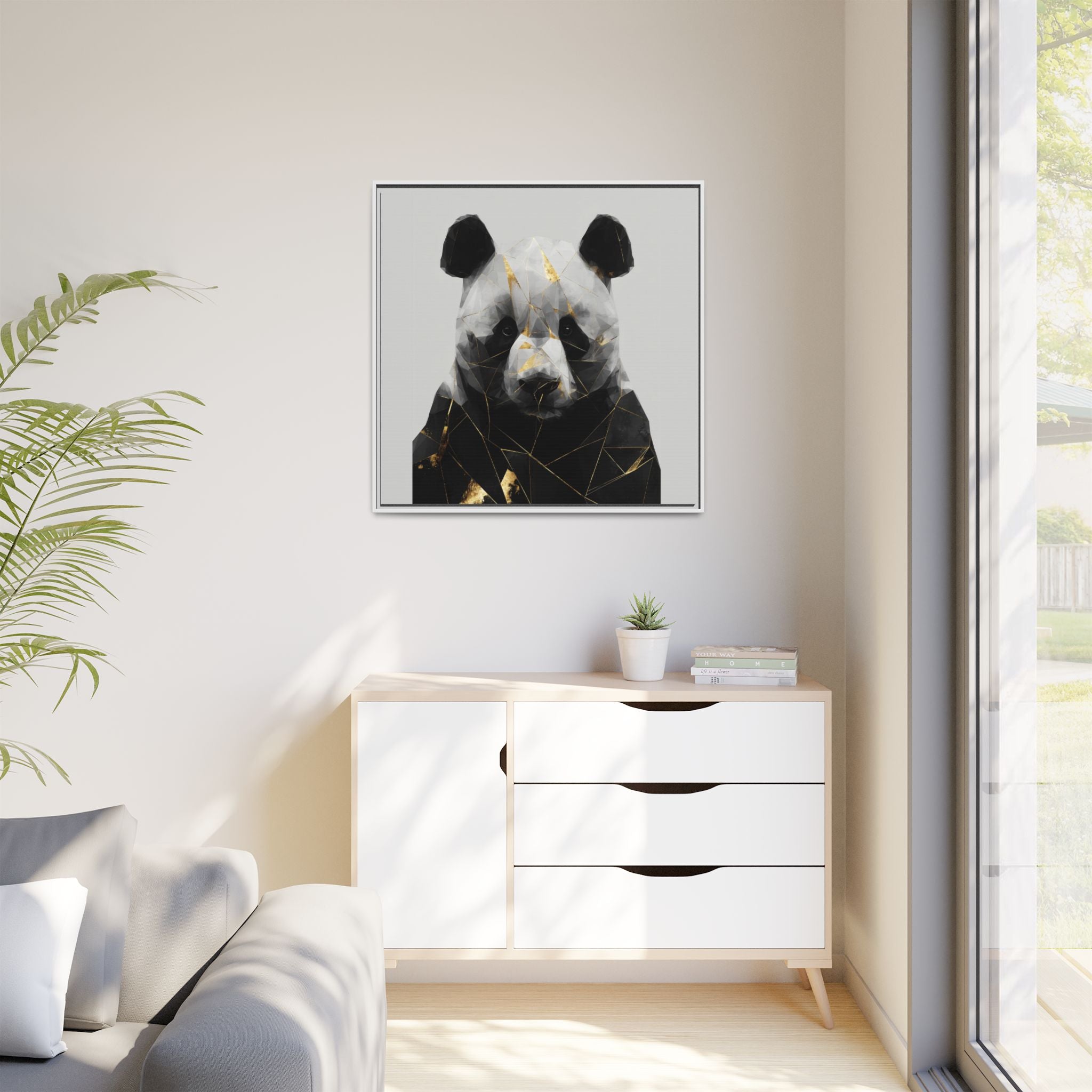 Fractured Panda: Geometric Wildlife Art, Low-Poly Contemporary Portrait   |  Personalized & Custom Orders Available