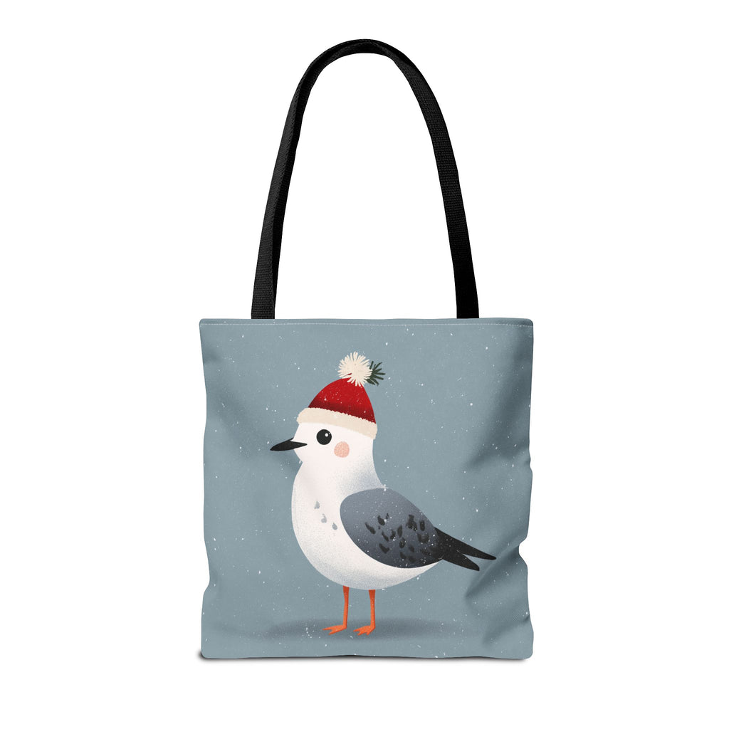 Christmas Seagull Tote Bag, Holiday Shopping Bag, Eco-Friendly Gift Bag, Cute Coastal Accessories, Winter Tote for Bird Lovers