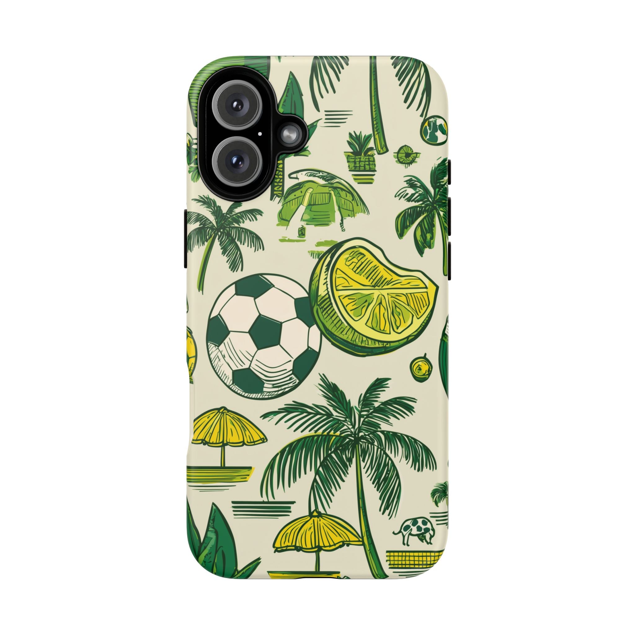 Summer Tough Cases: Sporty Tropical Phone Case, Fun Beach Vibe Phone Accessory, Summer Travel Gift, Colorful Phone Cover, Casual Style Tech
