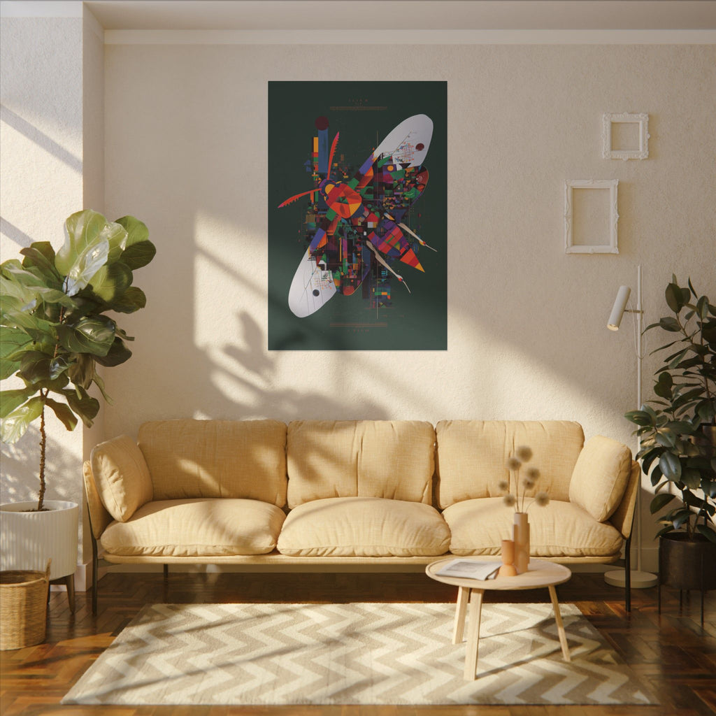 Metamorphic Geometry: Digital Cubist Butterfly, Urban Fragmentation Landscape   |    Custom Orders Available