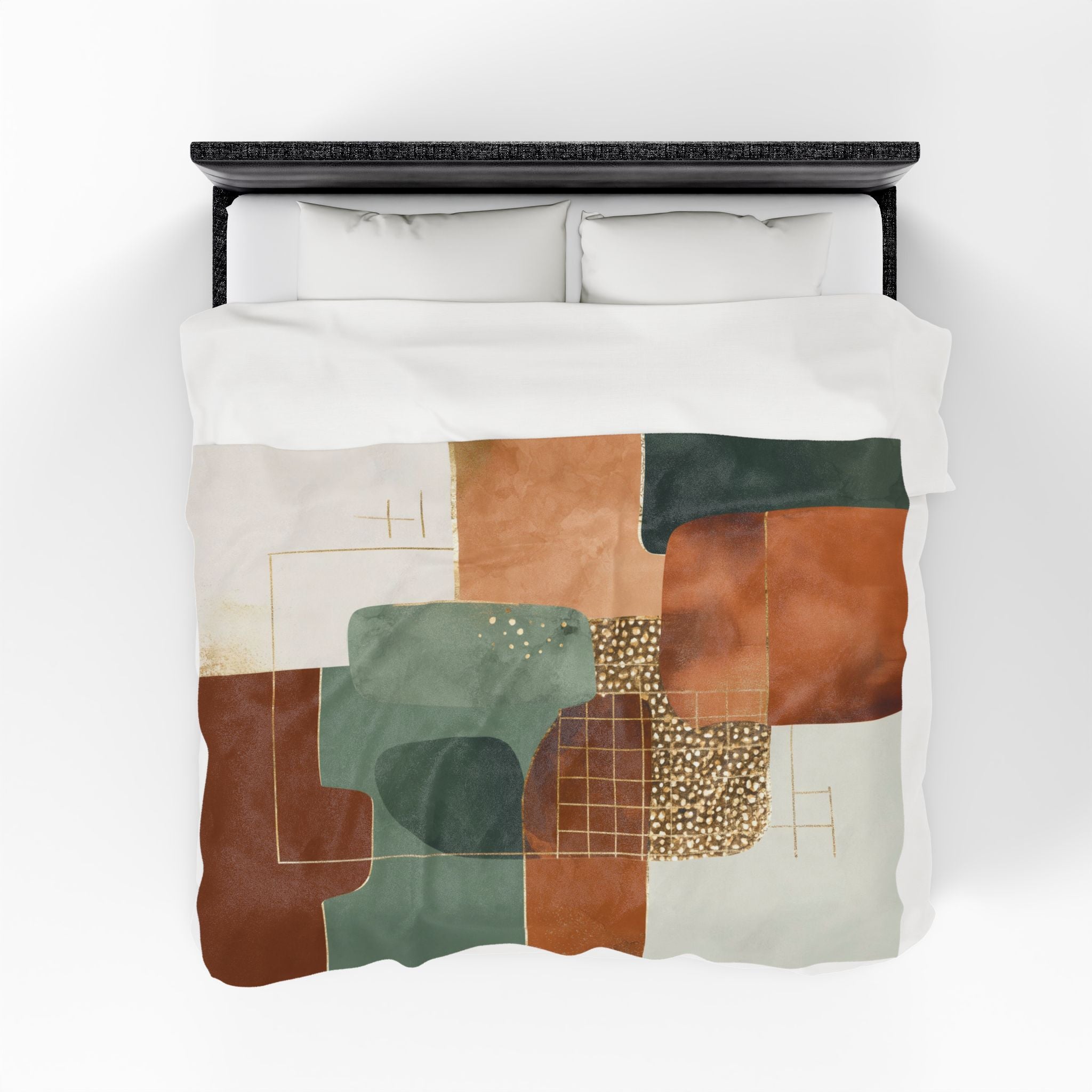 Geometric Harmony Doona Cover, Quilt Cover, Duvet, Bedding , Mid-Century Abstract Composition   |    Custom Orders Available