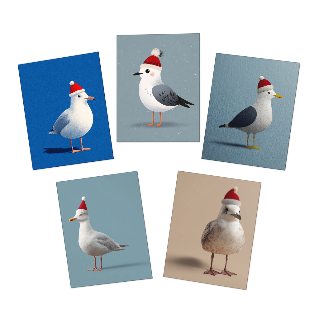 Cute Seagull Bird Greeting Cards for All Occasions, Holiday Card Set, Birthday Wishes, Thank You Notes, Kids Greeting Cards, Animal Love