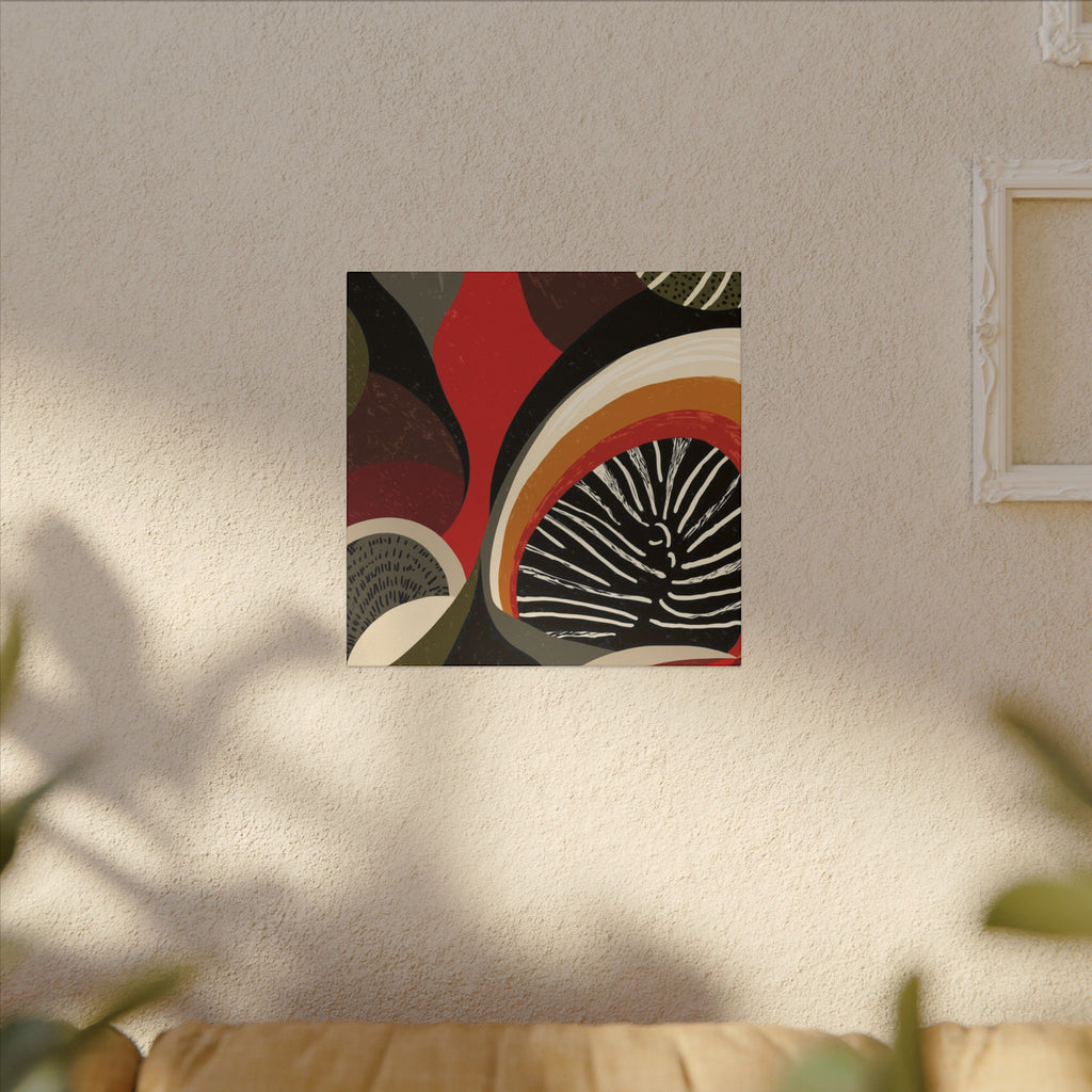 Harmonic Convergence: Organic Geometry, Mid-Century Modern Abstract, Earthy Palette Composition   |   Custom Orders Accepted