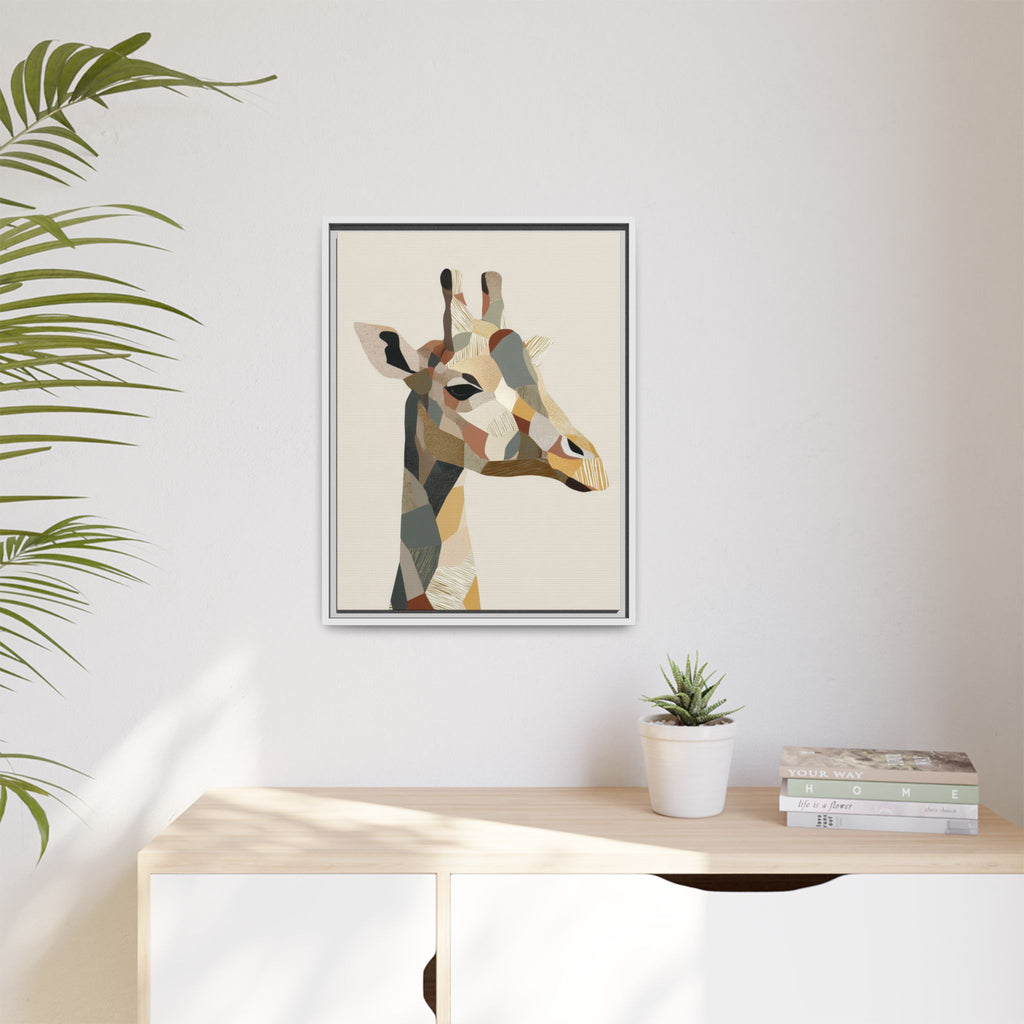 Geometric Giraffe: Cubist Wildlife Abstraction, Polygon Animal Portrait   |  Personalized & Custom Orders Available