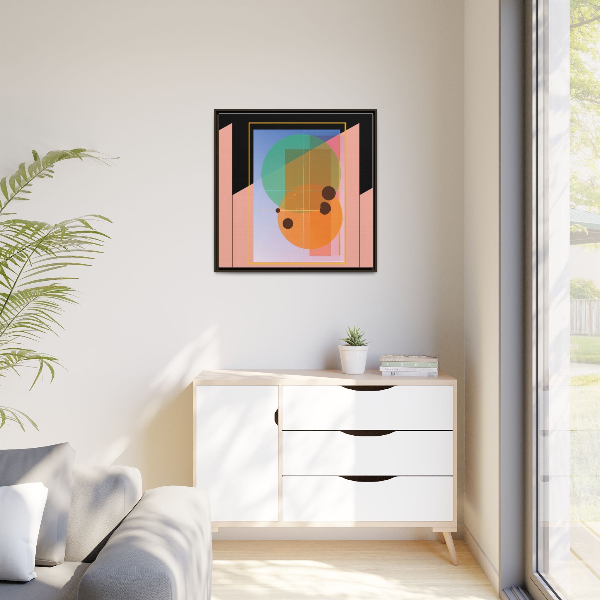 Geometric Harmony: Abstract Composition, Overlapping Shapes, Precision Design   |   Custom Orders Accepted