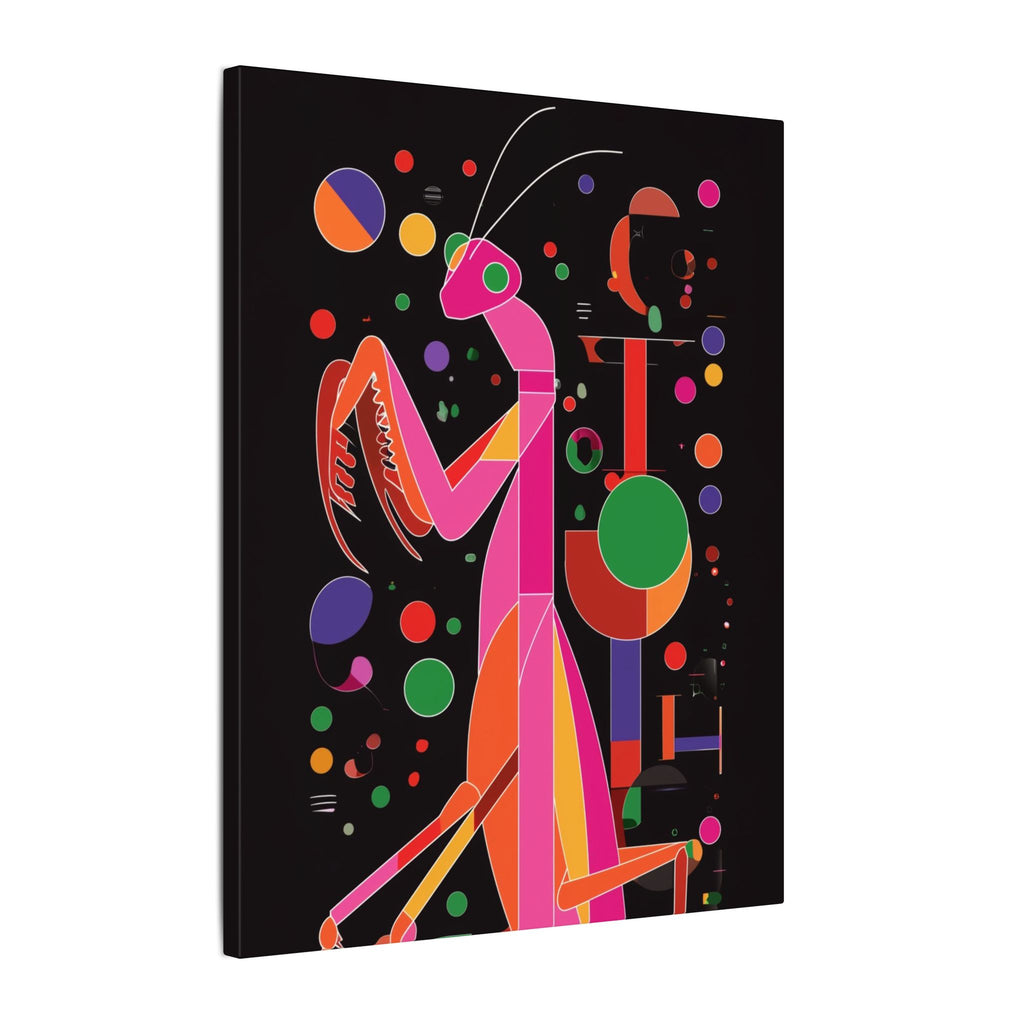 Geometric Mantis: Vibrant Abstract Insect Art, Modernist Design Collection   |    Custom Orders Available