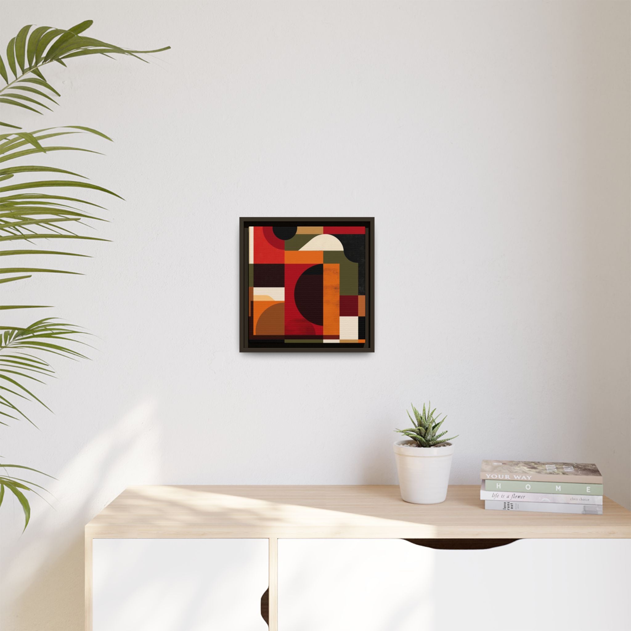Geometric Convergence: Abstract Bauhaus Design, Constructivist Color Blocks, Architectural Art Composition   |   Custom Orders Accepted