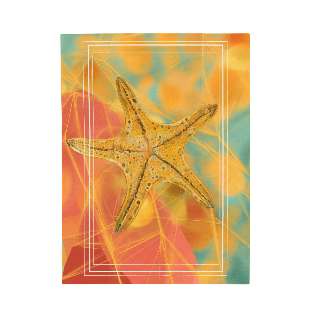 Golden Starfish: Marine Biology in Abstract, Digital Art Rendering   |    Custom Orders Available