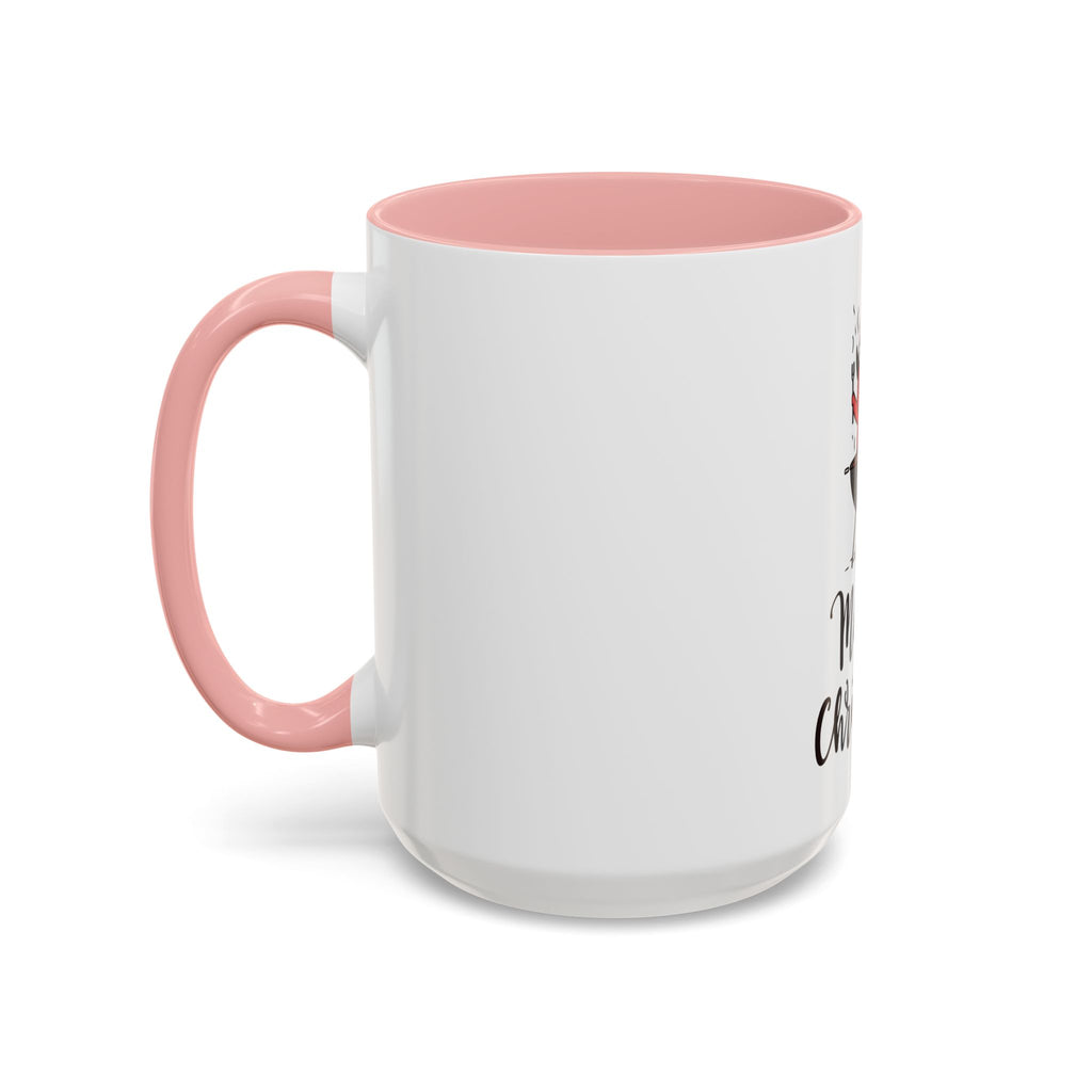 Merry Christmas Accent Coffee Mug, Fun Holiday Gift, Cute Santa Decor, Winter Beverage Cup, Festive Home & Kitchen