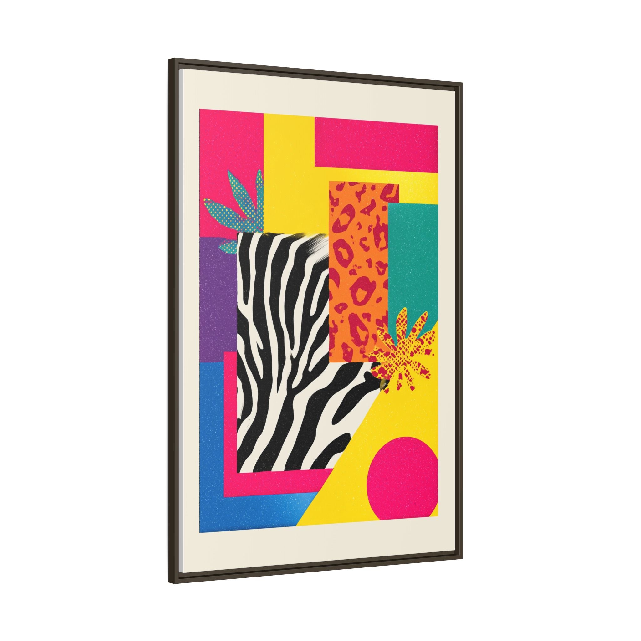 Zebra Stripes & Leopard Spots: 80s Pop Art Design, Memphis Style Graphic, Geometric Color Block Pattern   |   Custom Orders Accepted