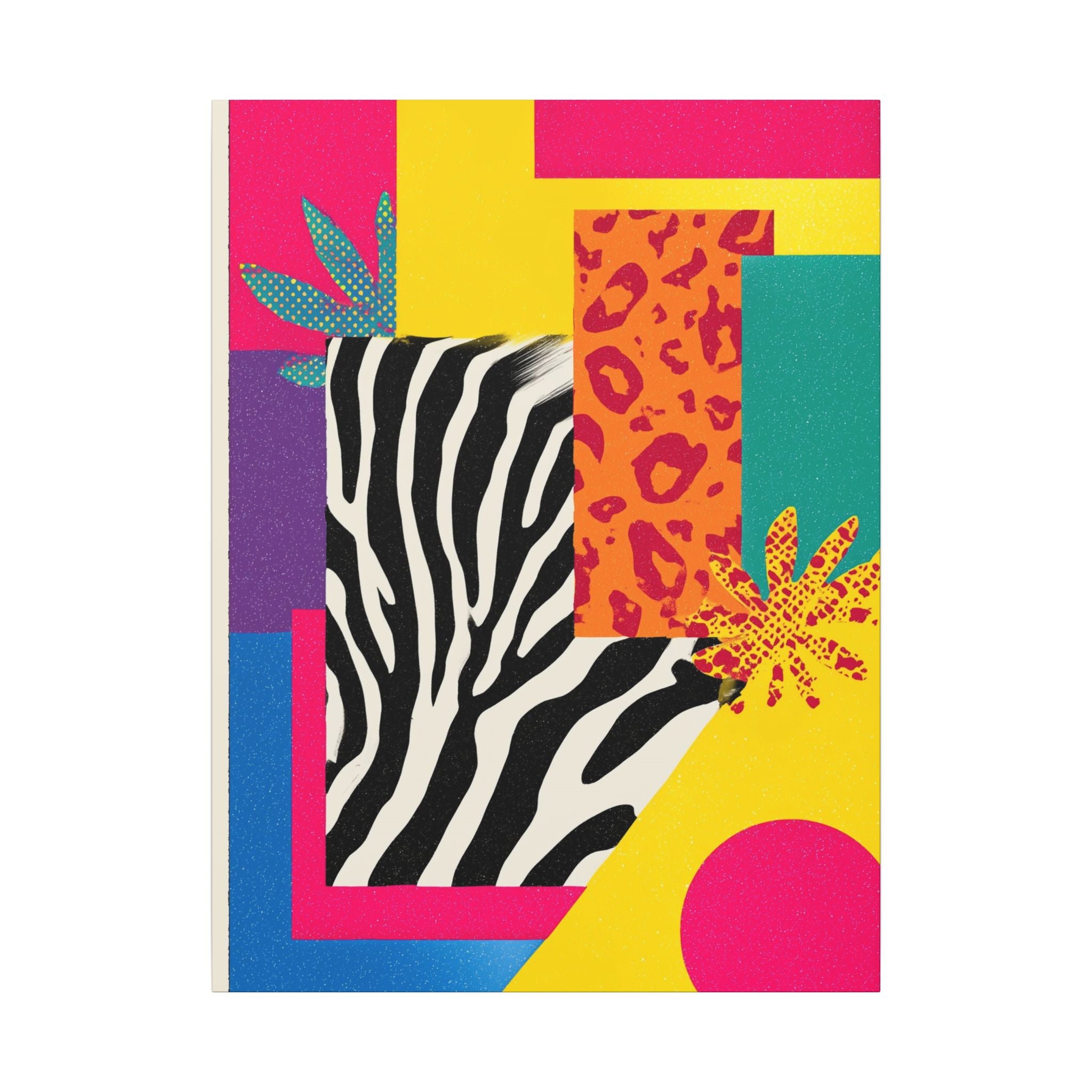Pop Geometry: Zebra Leopard Fusion, Geometric Color Block, Modern Abstract Design   |   Custom Orders Accepted
