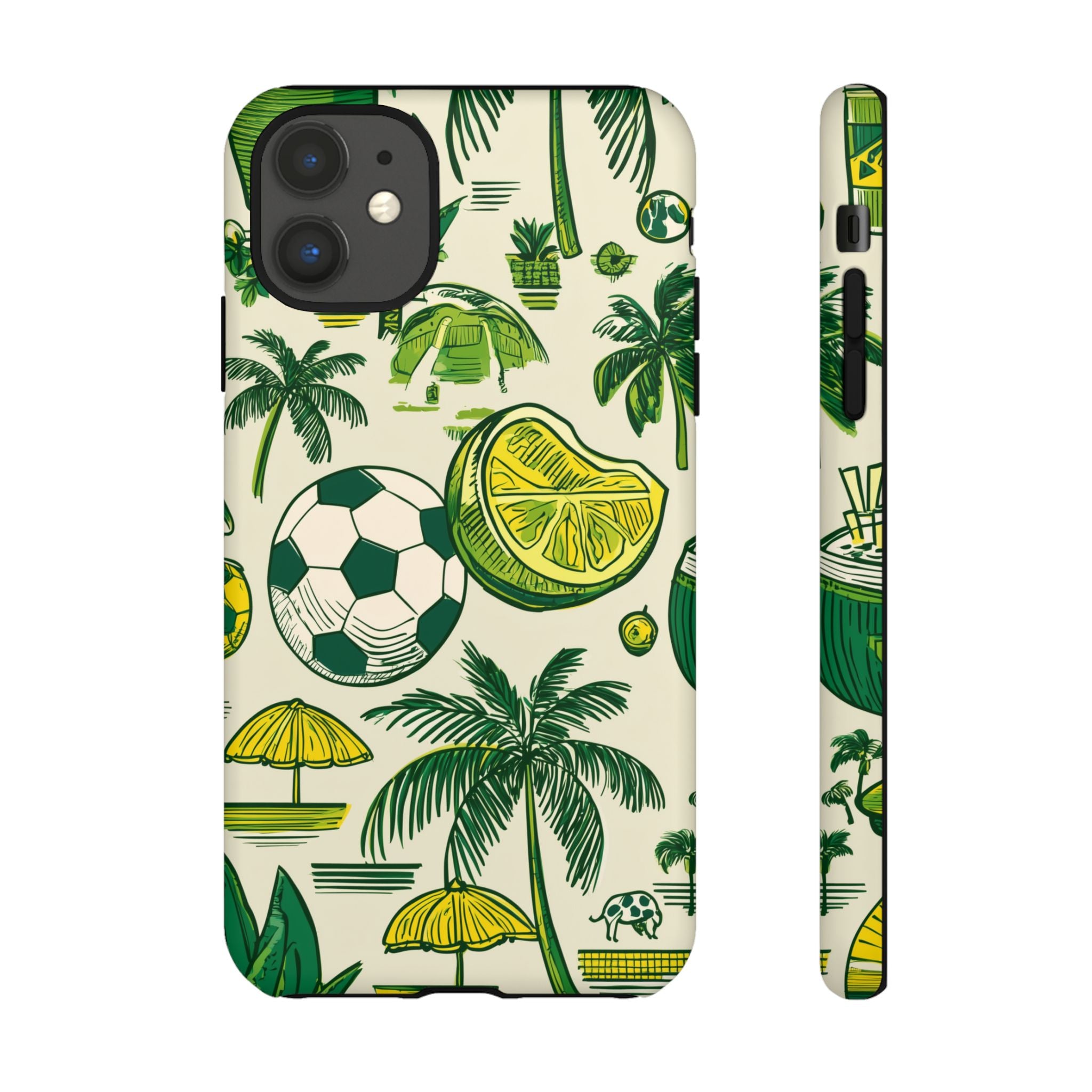 Summer Tough Cases: Sporty Tropical Phone Case, Fun Beach Vibe Phone Accessory, Summer Travel Gift, Colorful Phone Cover, Casual Style Tech