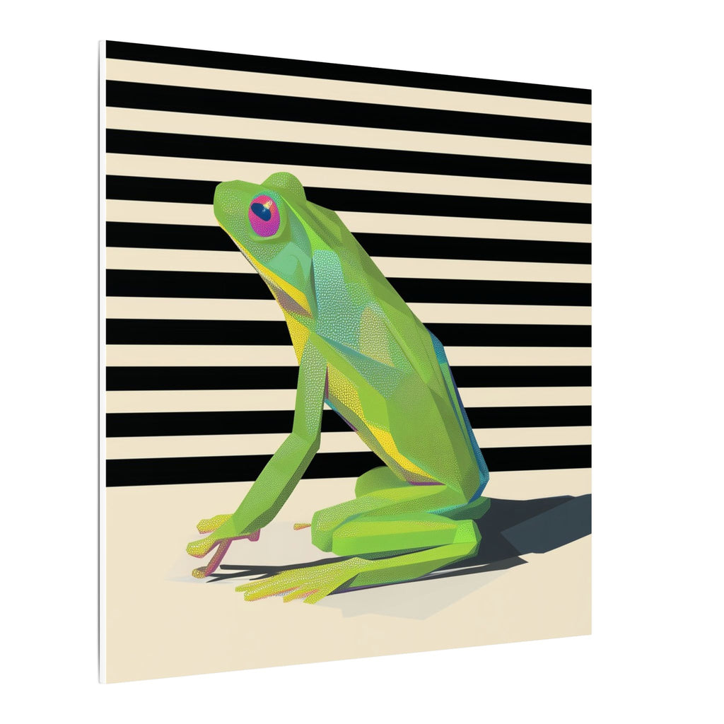 Emerald Amphibian Elegance: Stylized Graphic Design, Modern Frog Illustration   |    Custom Orders Available