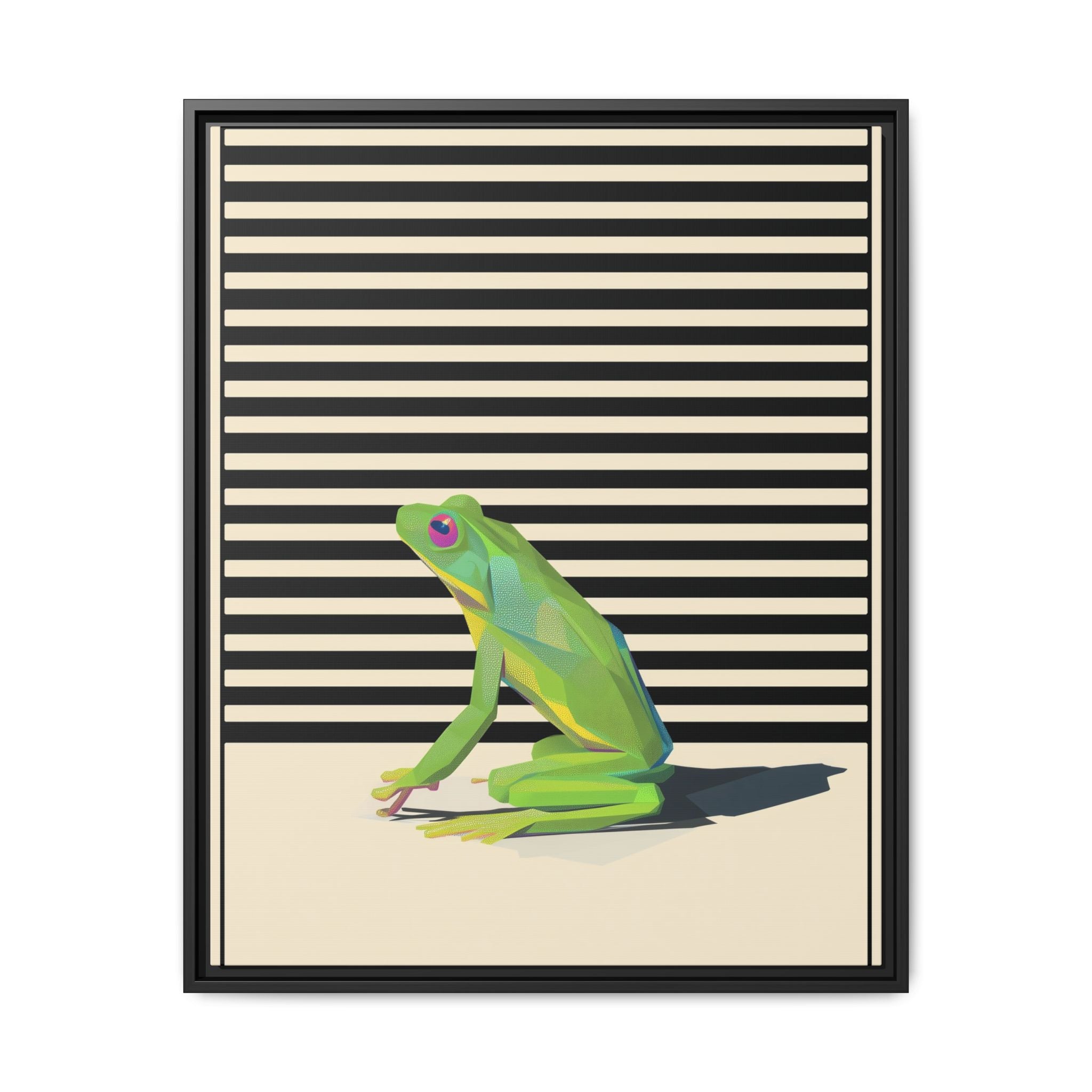 Geometric Frog Persona: Modern Wildlife Illustration, Vibrant Graphic Design   |  Personalized & Custom Orders Available