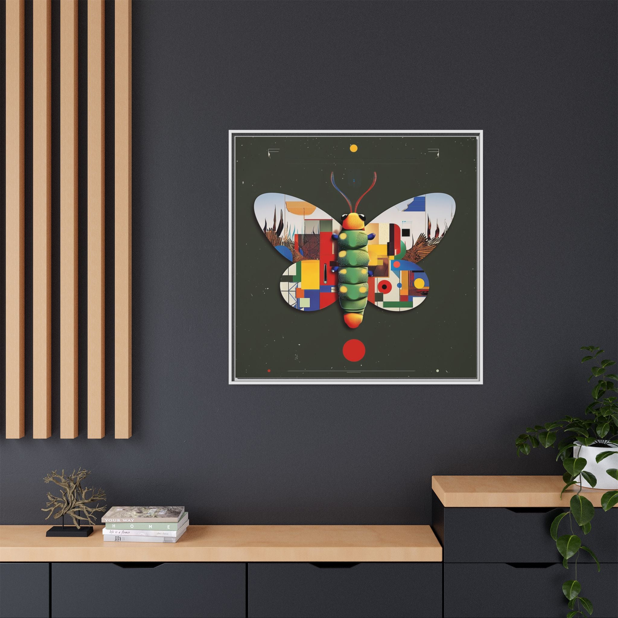 Geometric Butterfly: Bauhaus Digital Mosaic, Technological Nature Composition   |    Custom Orders Available