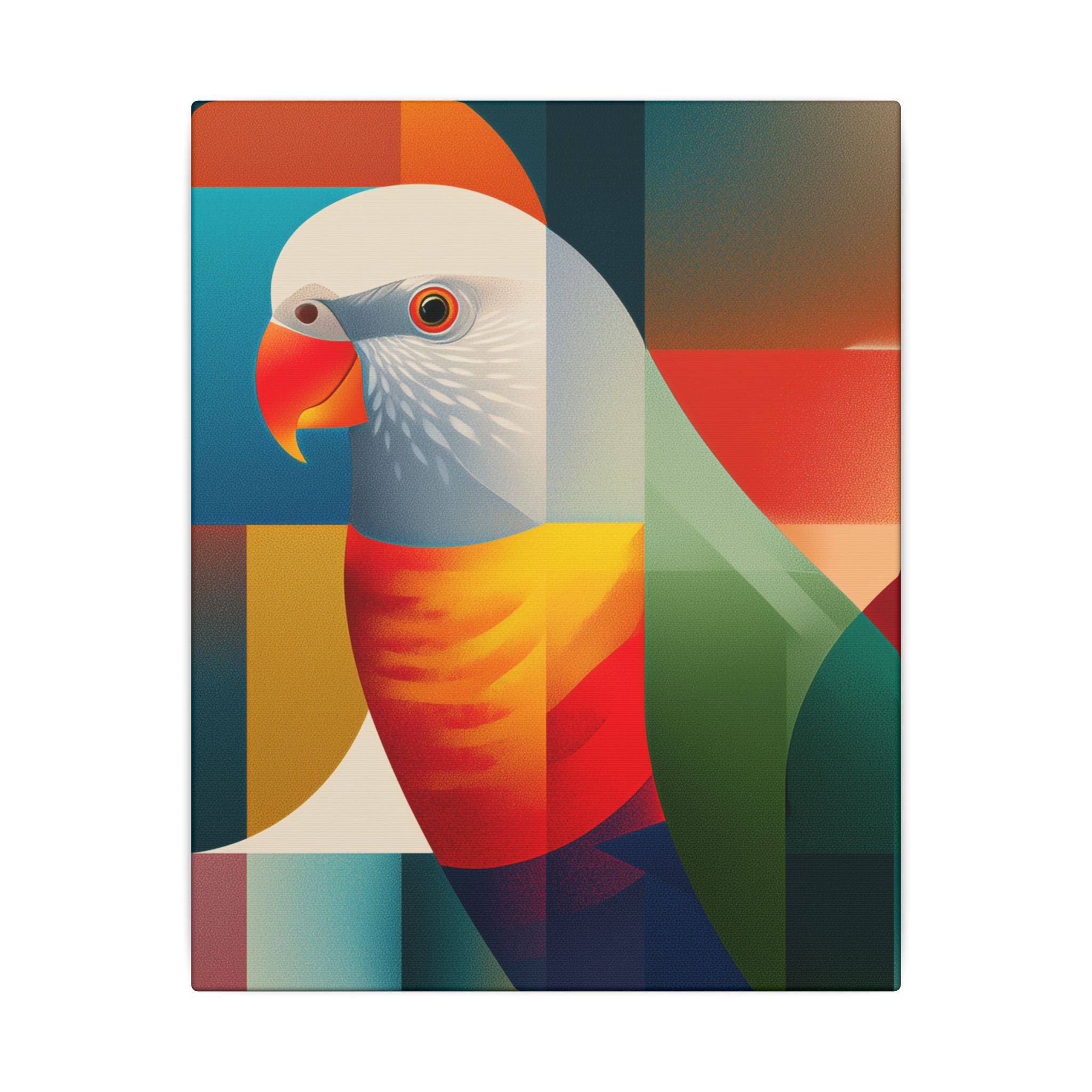 Prismatic Parrot: Cubist Geometry, Fragmented Nature   |    Custom Orders Available