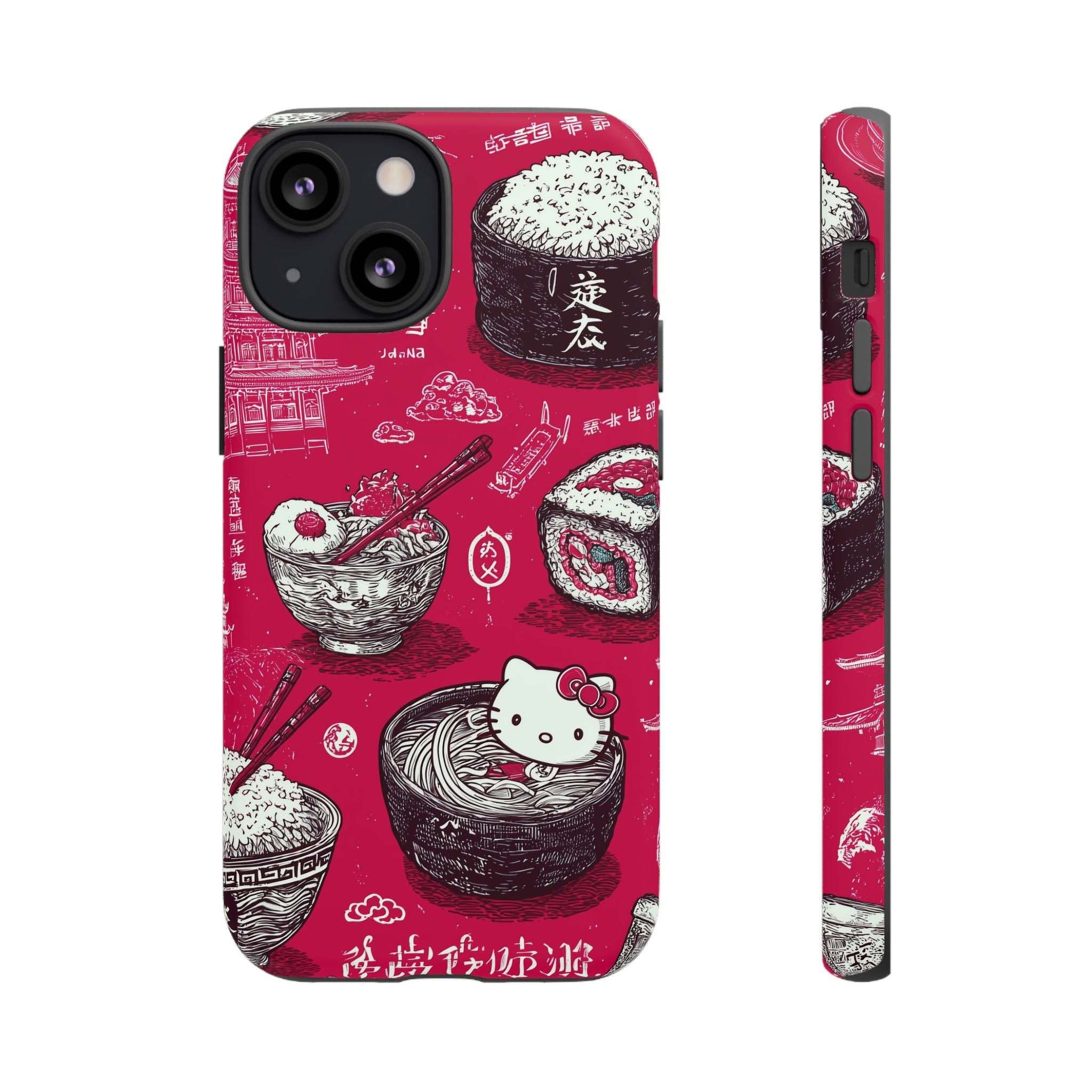 Japanese Kitty Vibrant Phone Case - Tough Case | Funky, Colorful, Unique Design for Personalization, Gift, Accessory, Protection, Trendy