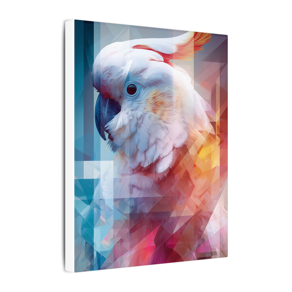 Geometric Cockatoo: Prismatic Wildlife Portrait, Low-Poly Digital Art   |    Custom Orders Available