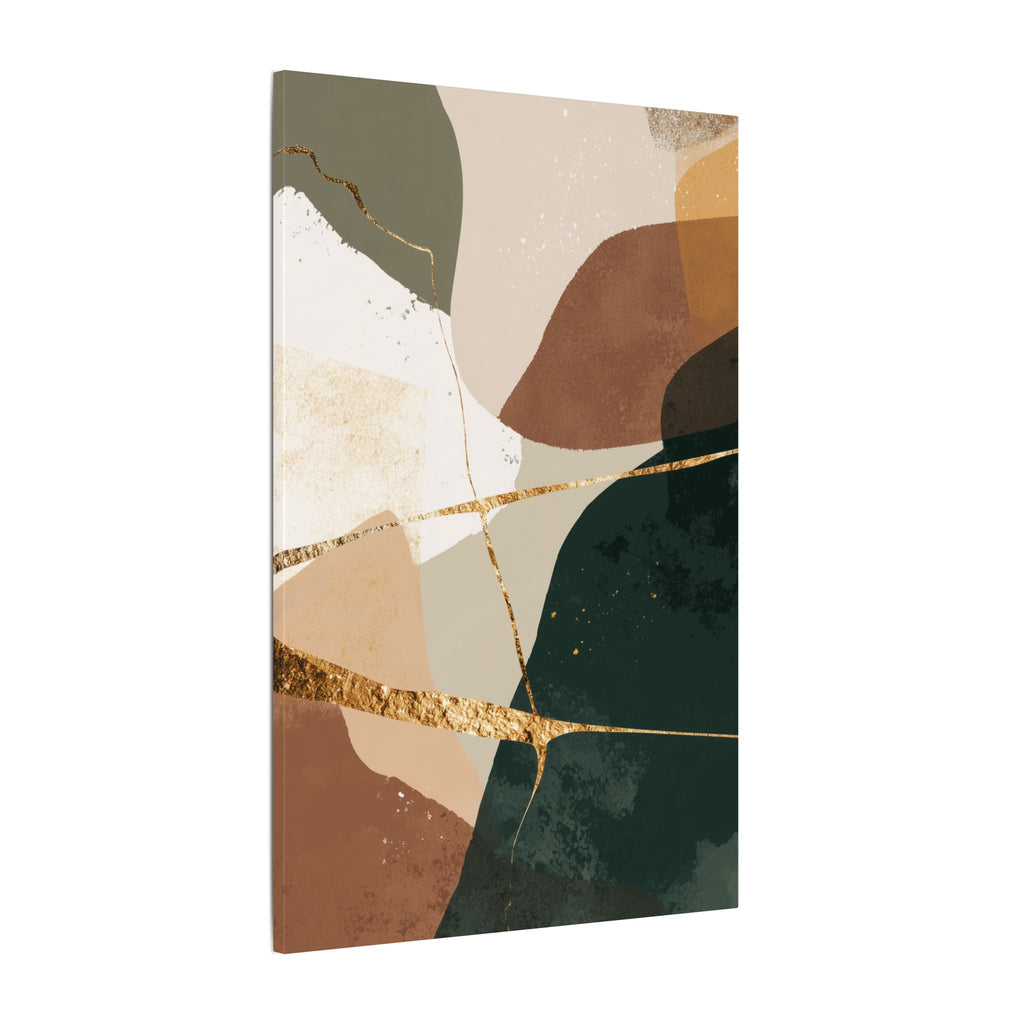 Canvas Print, Abstract Earthy Gold Wall Art, Modern Designer Home Decor, Stretched Matte Canvas; Thick, Multi-Size, Office Decor