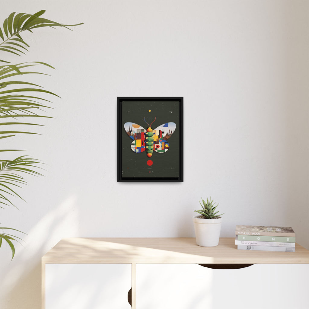 Geometric Butterfly Framed Print : Digital Cubist Interpretation, Modernist Entomological Design   |  Personalized & Custom Orders Available