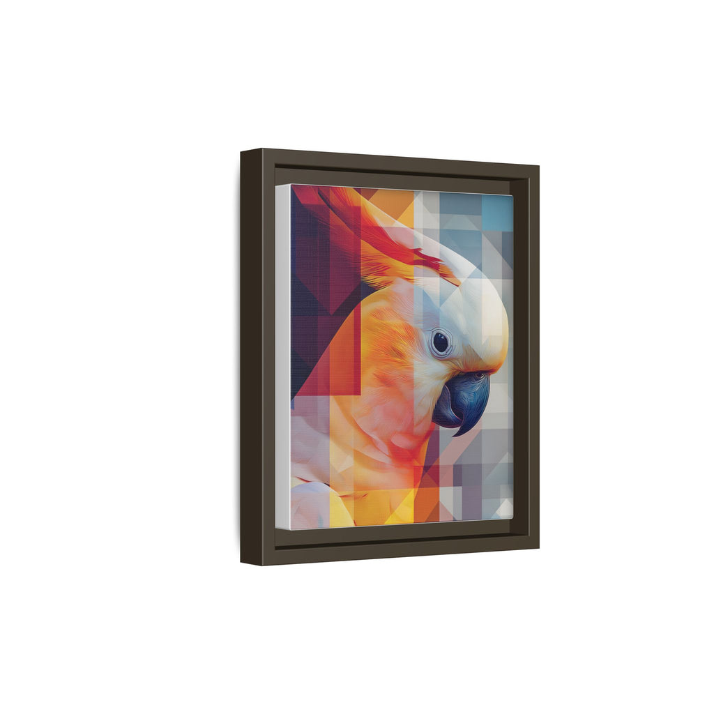 Prismatic Cockatoo Framed Print: Geometric Portrait, Digital Mosaic Artwork   |  Personalized & Custom Orders Available
