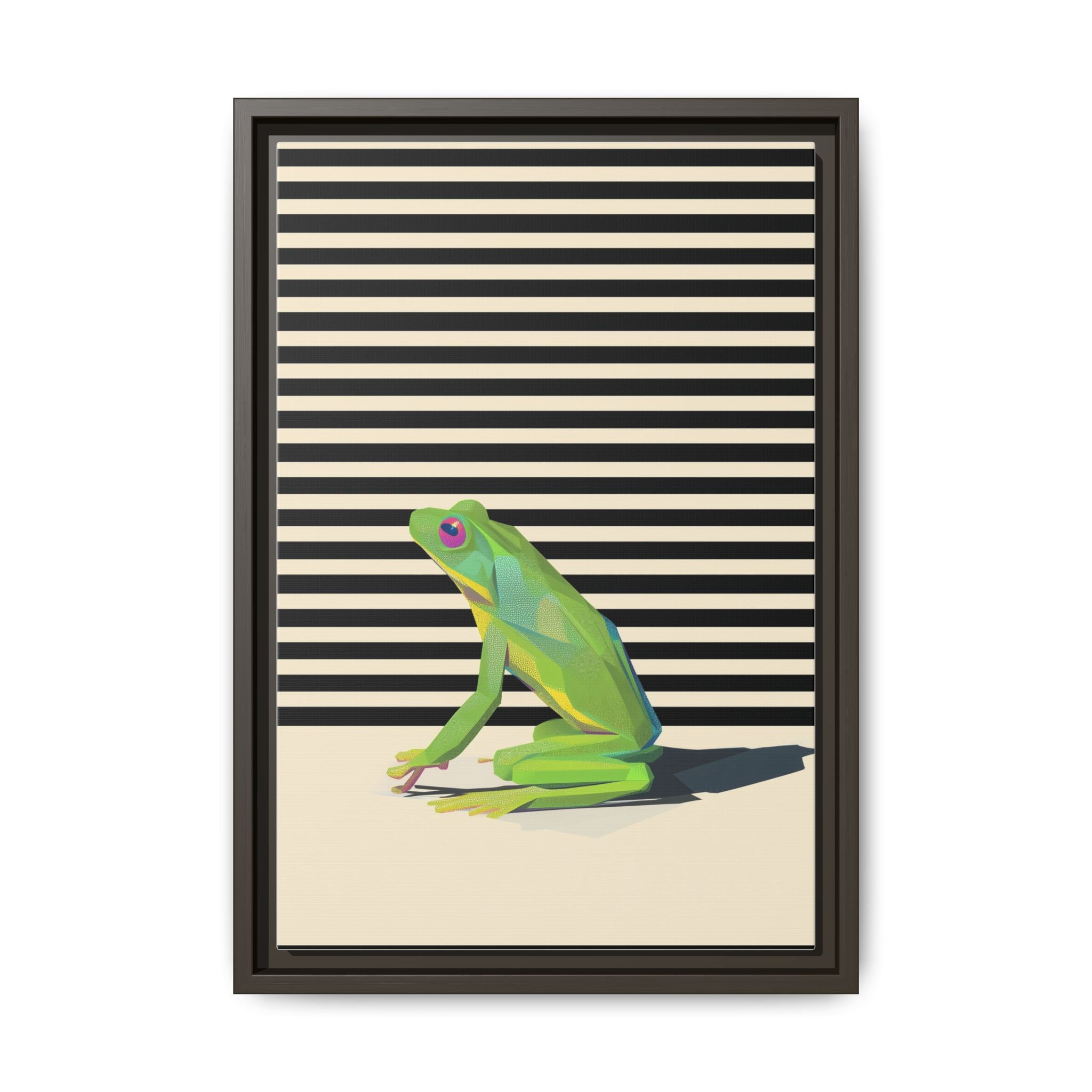 Geometric Frog Persona: Modern Wildlife Illustration, Vibrant Graphic Design   |  Personalized & Custom Orders Available
