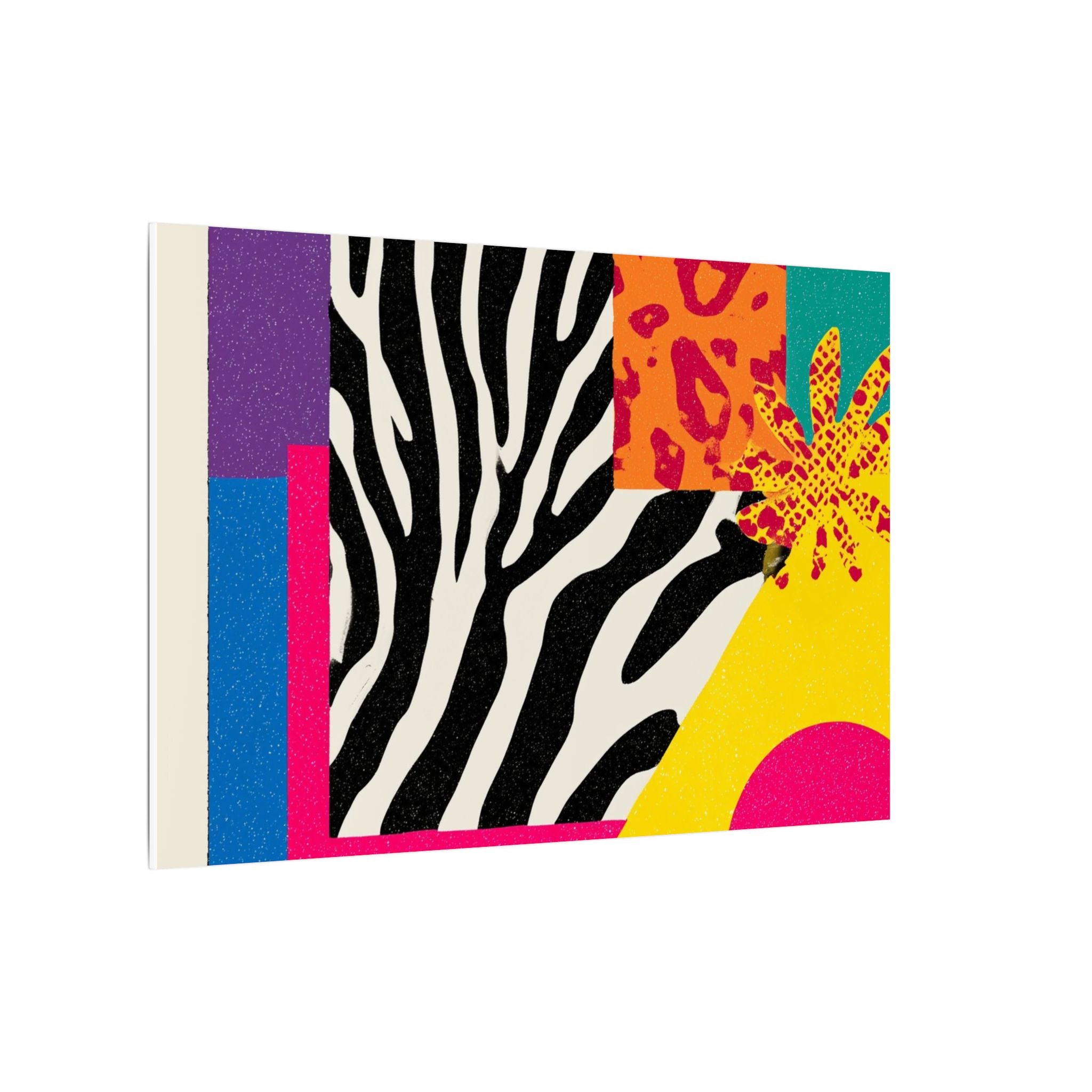 Pop Geometry: Zebra Leopard Fusion, Geometric Color Block, Modern Abstract Design   |   Custom Orders Accepted