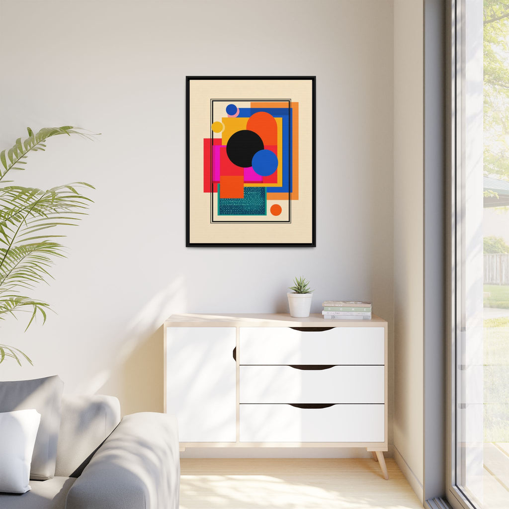 Geometric Harmony: Abstract Color Blocks, Mid-Century Modern Design, Minimalist Art Composition   |   Custom Orders Accepted
