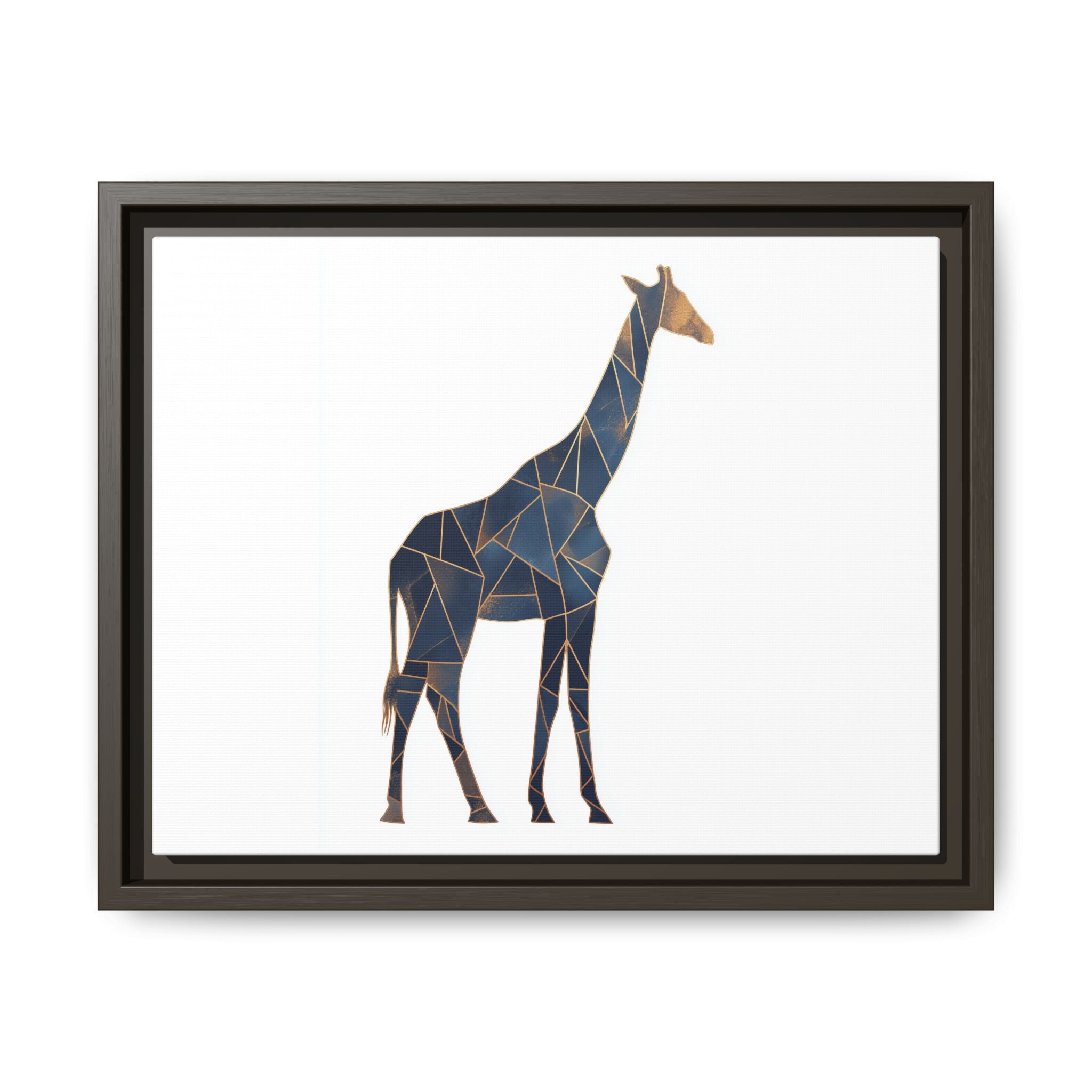 Fragmented Giraffe: Geometric Mosaic Art, Contemporary Blue Silhouette   |  Personalized & Custom Orders Available