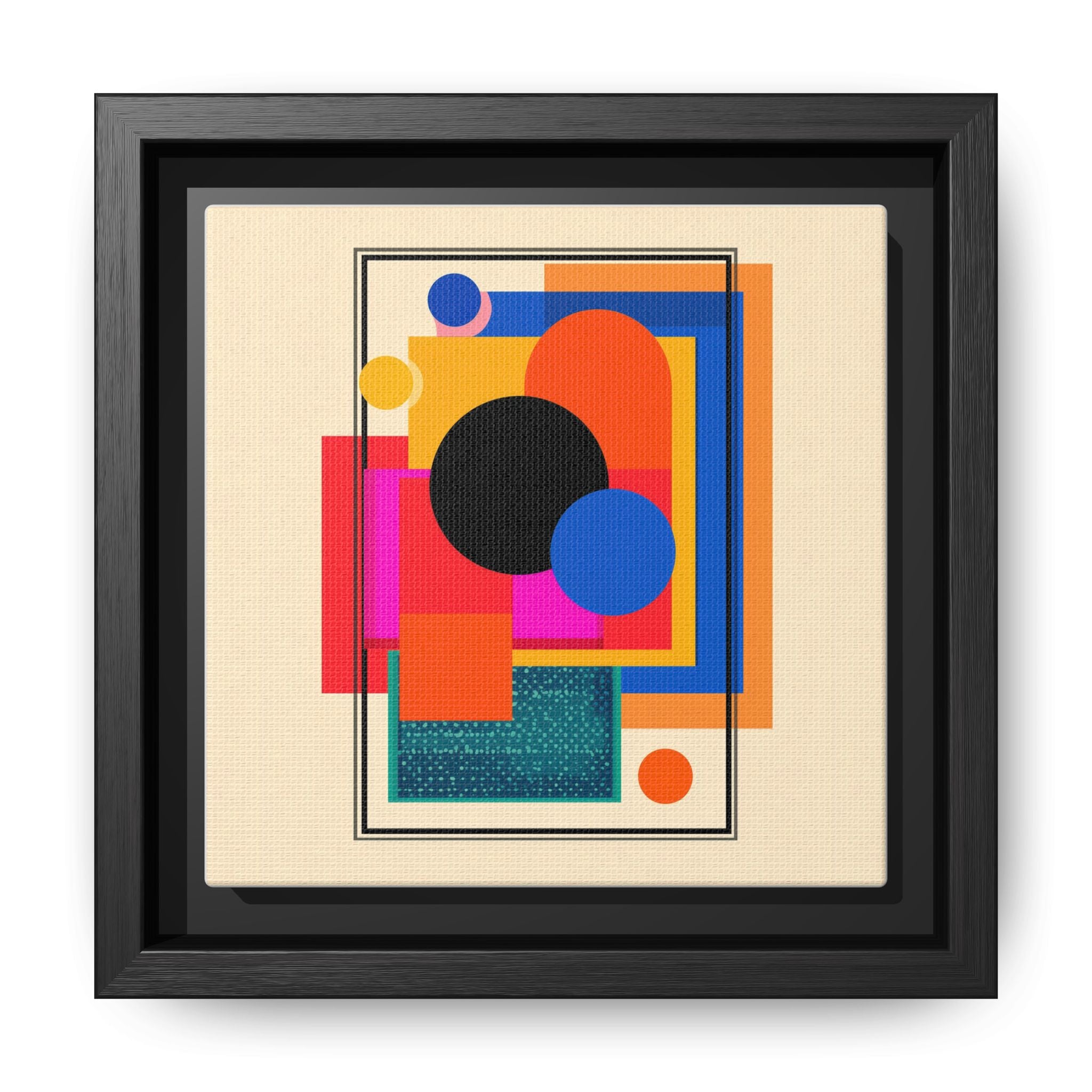 Geometric Harmony: Abstract Color Blocks, Mid-Century Modern Design, Minimalist Art Composition   |   Custom Orders Accepted
