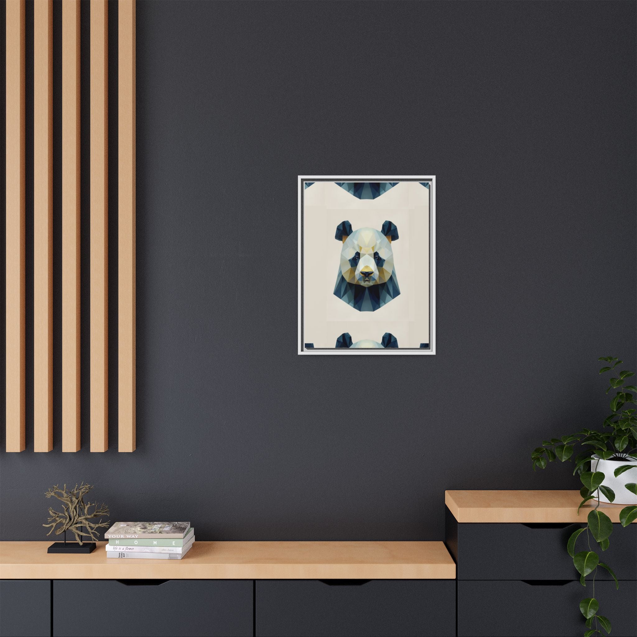 Geometric Panda Prism: Low-Poly Digital Wildlife Art, Minimalist Triangular Design   |  Personalized & Custom Orders Available