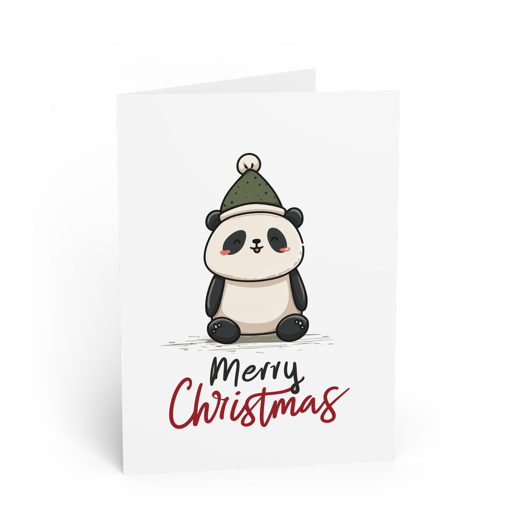 Festive Panda Greetings: Cute Christmas Cartoon, Kawaii Winter Illustration, Holiday Character Design | Custom Orders Accepted